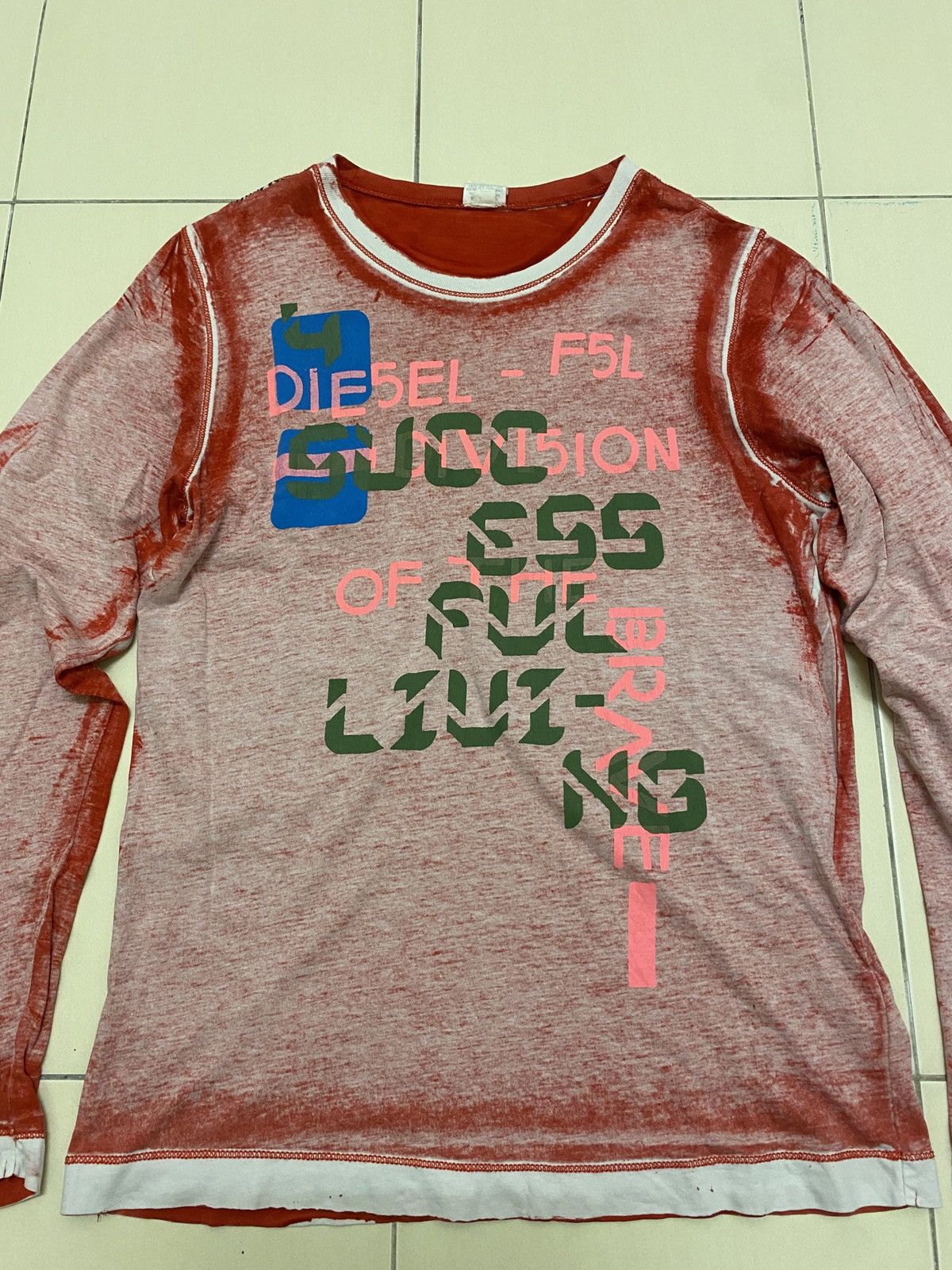 Diesel Diesel Kids Long Sleeve Full Print Tshirt Size US M / EU 48-50 / 2 - 2 Thumbnail