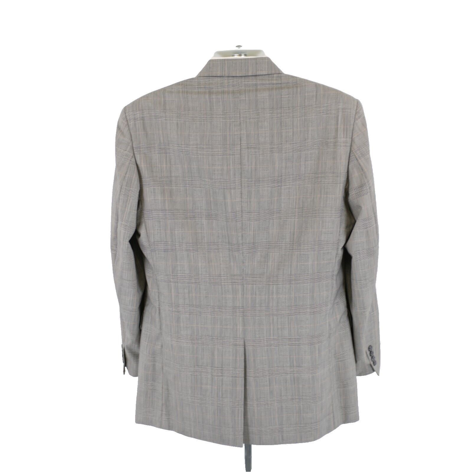 Jos. A. Bank Jos A Bank Wool Cream Black Plaid W/ Orange Windowpane Sport Size 42L - 6 Thumbnail
