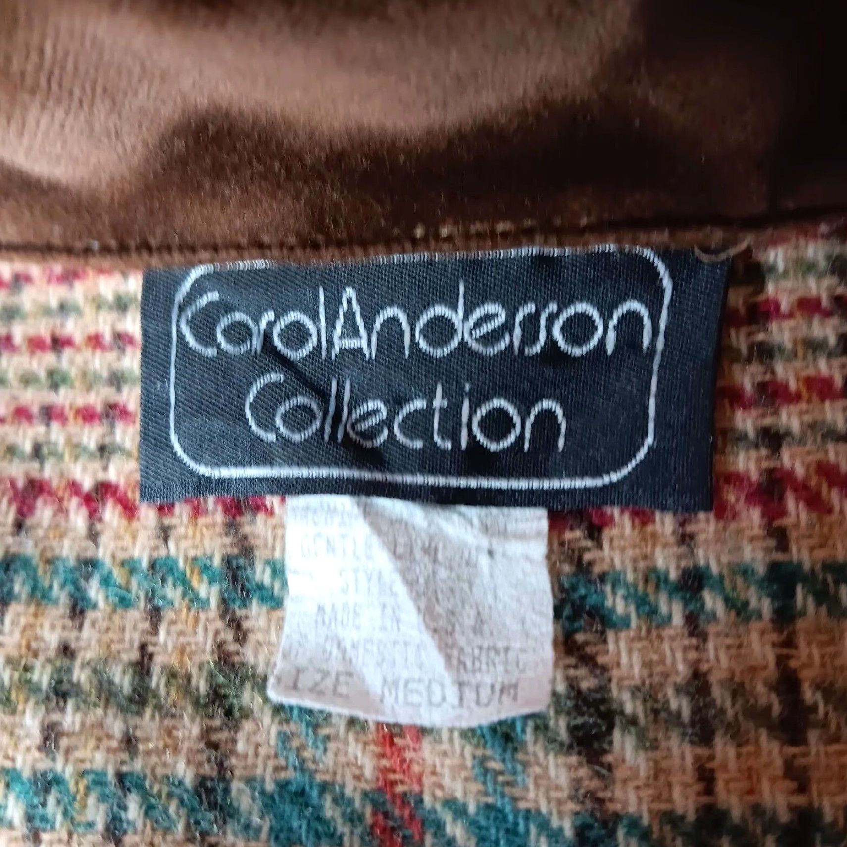 Vintage VINTAGE Carol Little Jacket M Wool Blnd Pullover Brown Plaid Academia 1/4 Zip Mens? Size M / US 6-8 / IT 42-44 - 5 Thumbnail