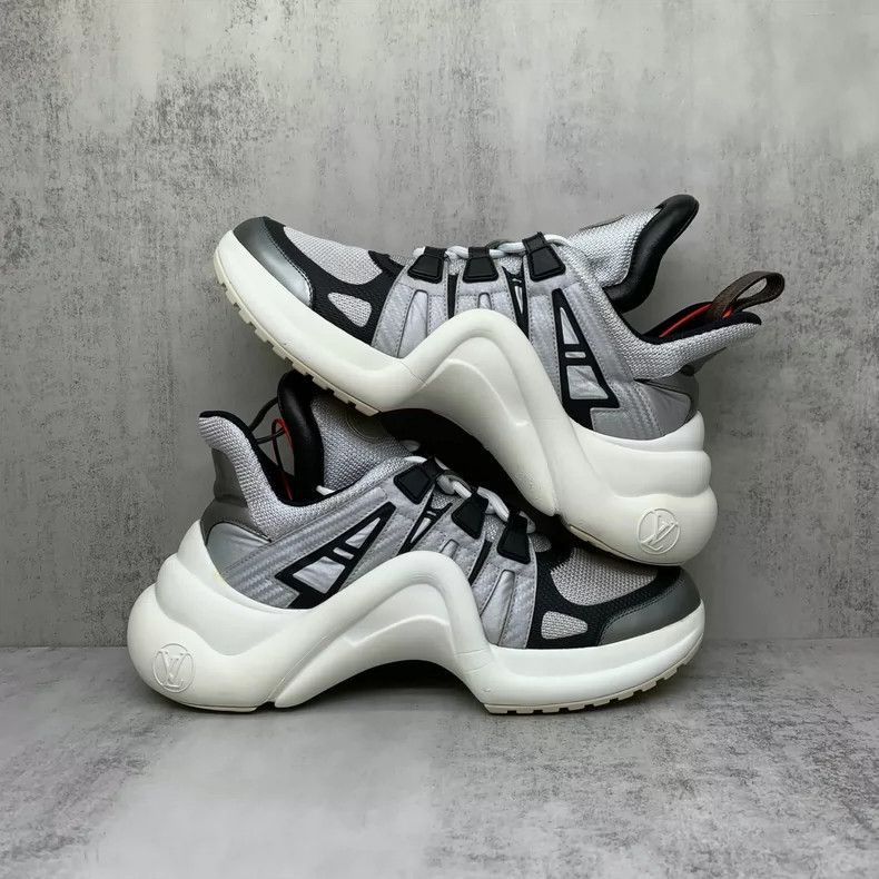 Louis Vuitton Lv Black Silver Dad Sneakers Size 36.5-2506 Size US 8 / IT 38 - 2 Thumbnail