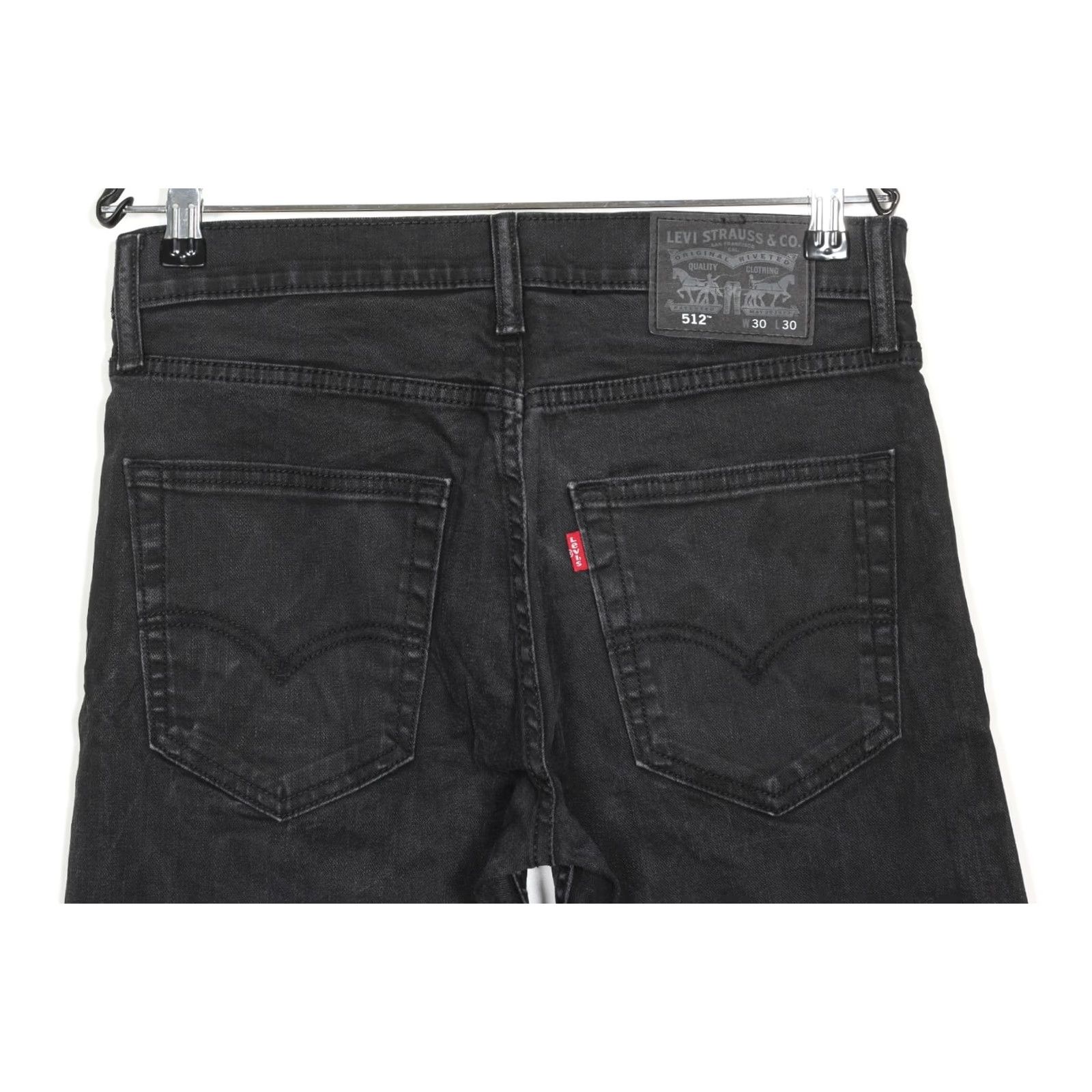 Levi's LEVI’S 512 Slim Tapered Jeans Men 30 W x 28 L Stretch Denim Grey 5-Pocket Design Mid Rise XS? Size US 30 / EU 46 - 4 Thumbnail