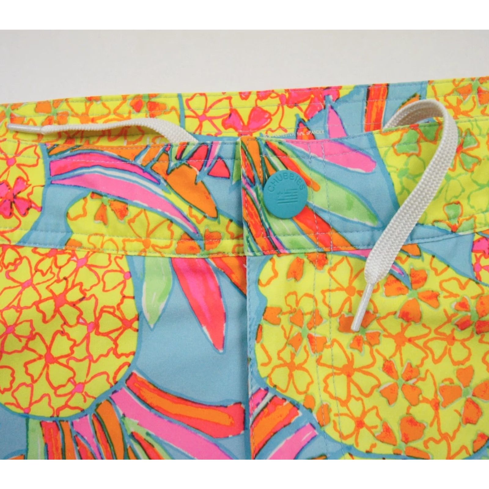 Chubbies Chubbies Men’s Swim Shorts Bottom M Pineapple Printed? Solid Multicolor Stretch Lined Beach Outdoor 90s? Lifeguard Surfing Mens Size US 31 - 2 Thumbnail