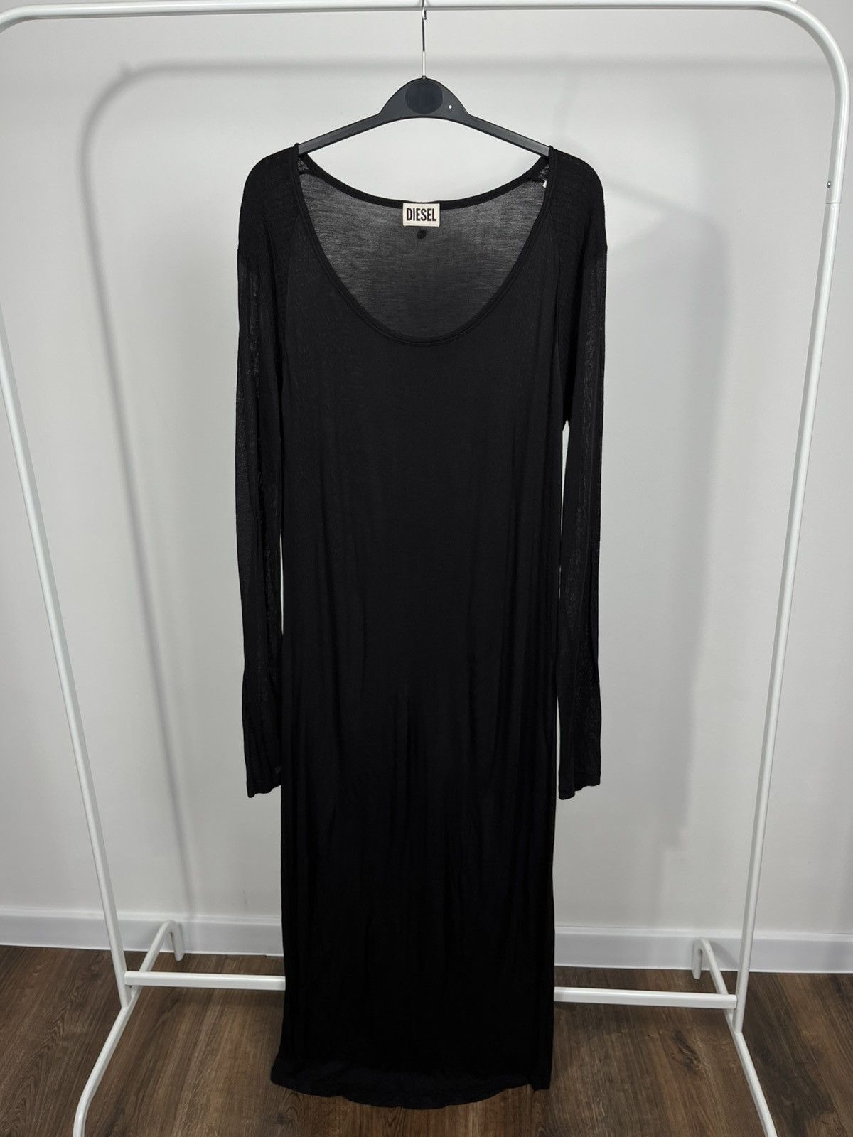 Diesel Diesel Black Long Dress Lightweight Viscose Minimal Size M Size M / US 6-8 / IT 42-44 - 1 Thumbnail