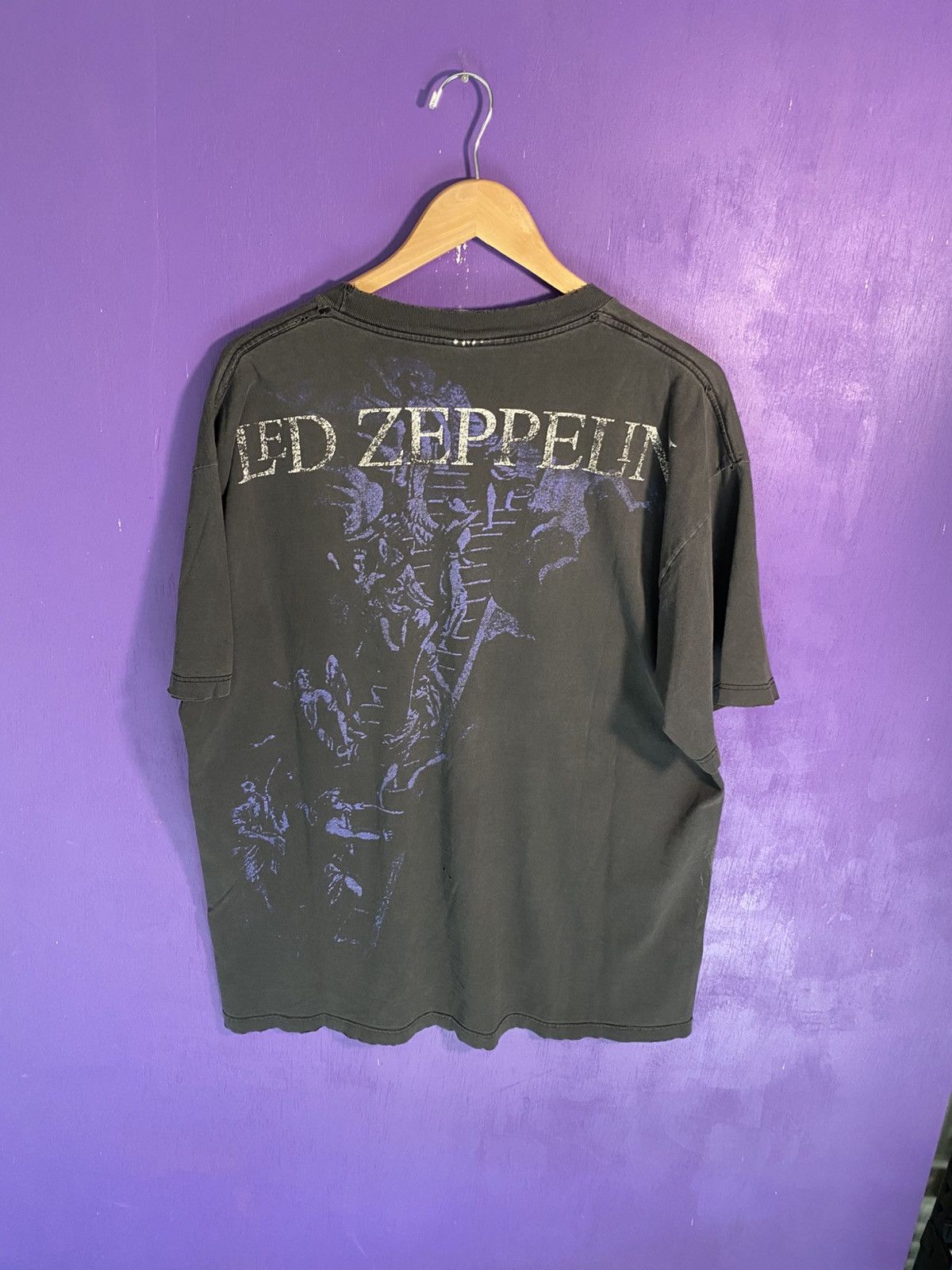 Band Tees Vintage 90s Led Zeppelin Mexico AOP tour tee Size US XL / EU 56 / 4 - 2 Thumbnail