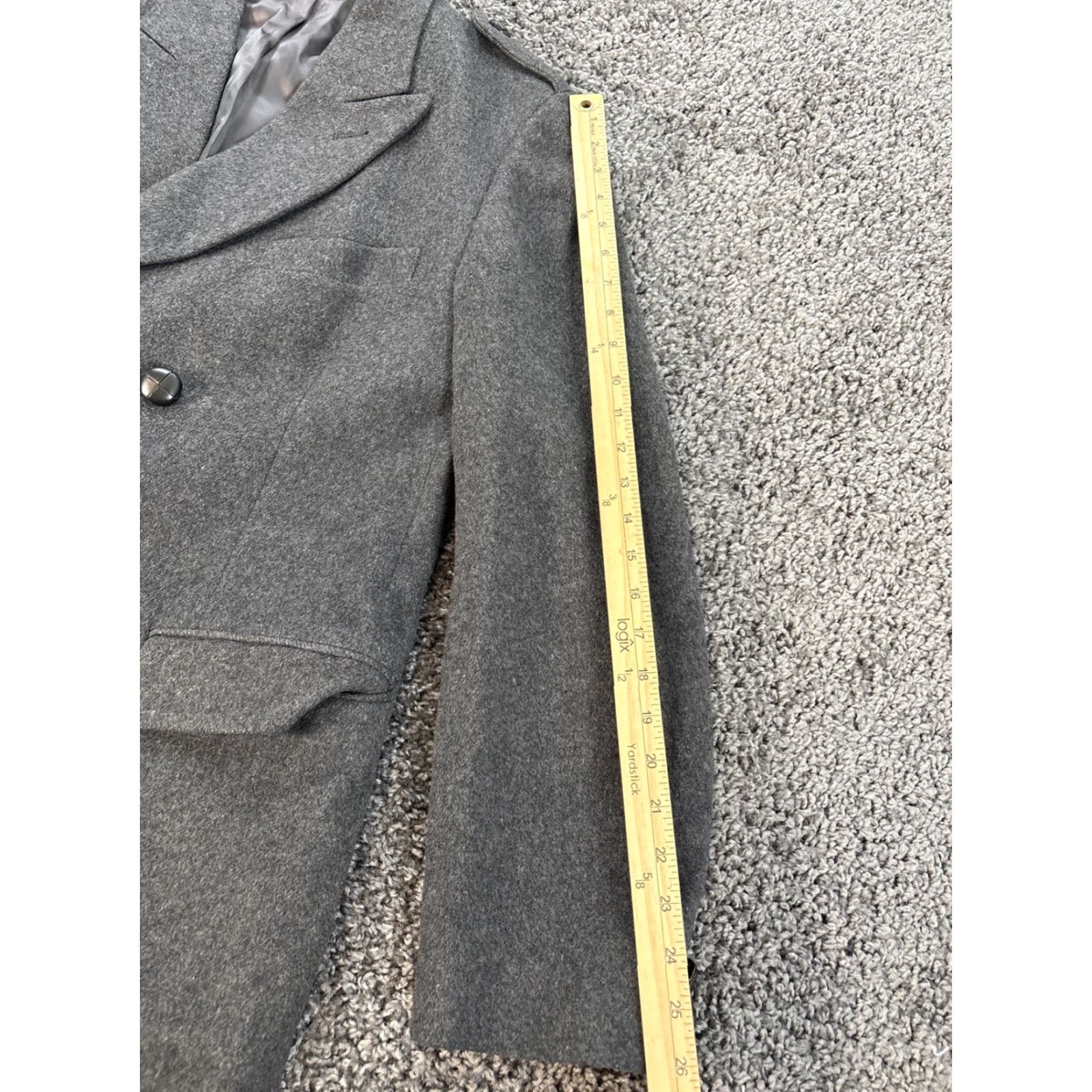 Vintage VINTAGE Christian St John Coat Trench Mens XL Gray 100% Cashmere Button 90s Size US XL / EU 56 / 4 - 5 Thumbnail