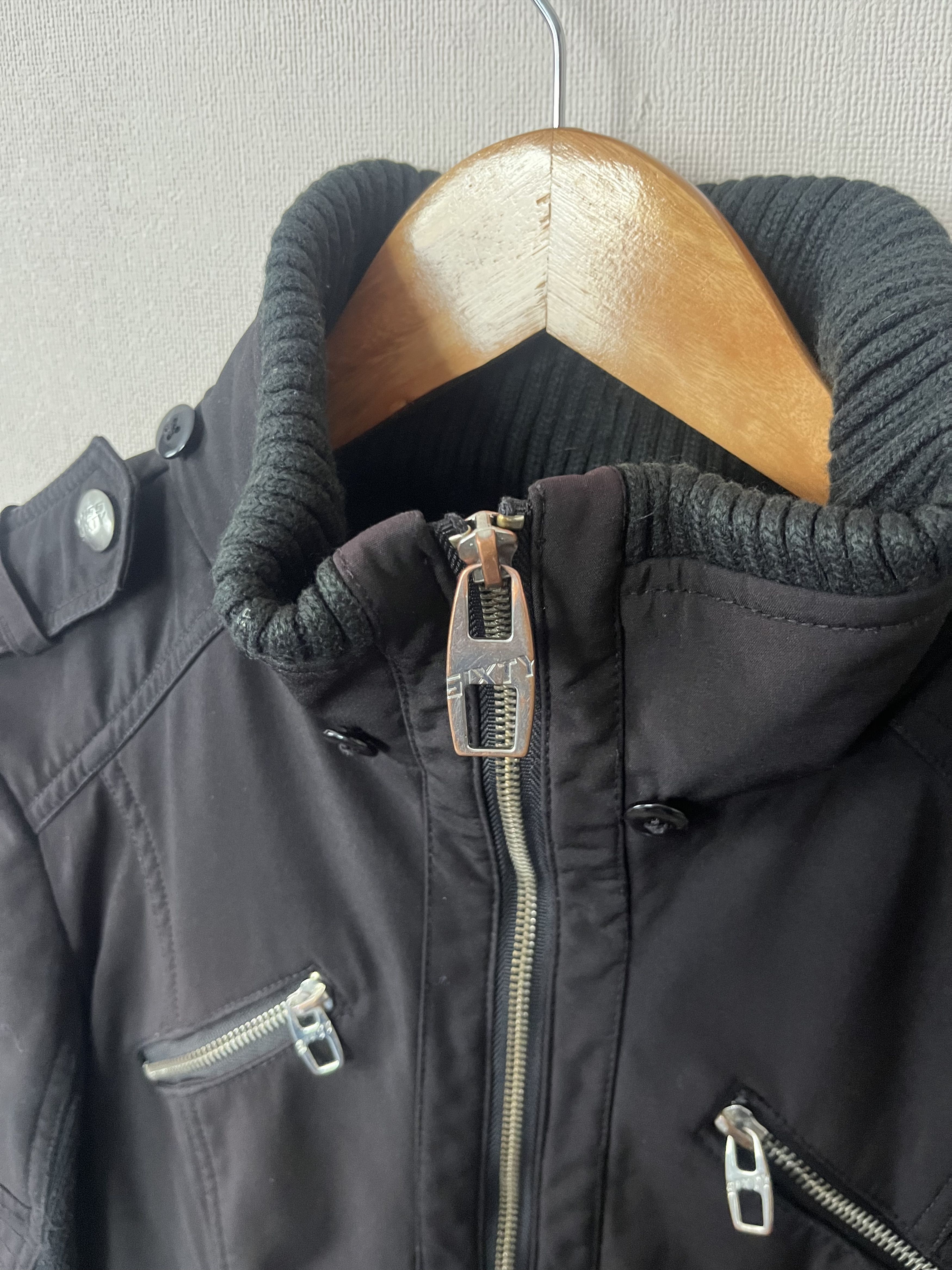 Miss Sixty M60 Miss Sixty Women's Black Coat Zip Pocket Jacket Long Size S / US 4 / IT 40 - 8 Thumbnail