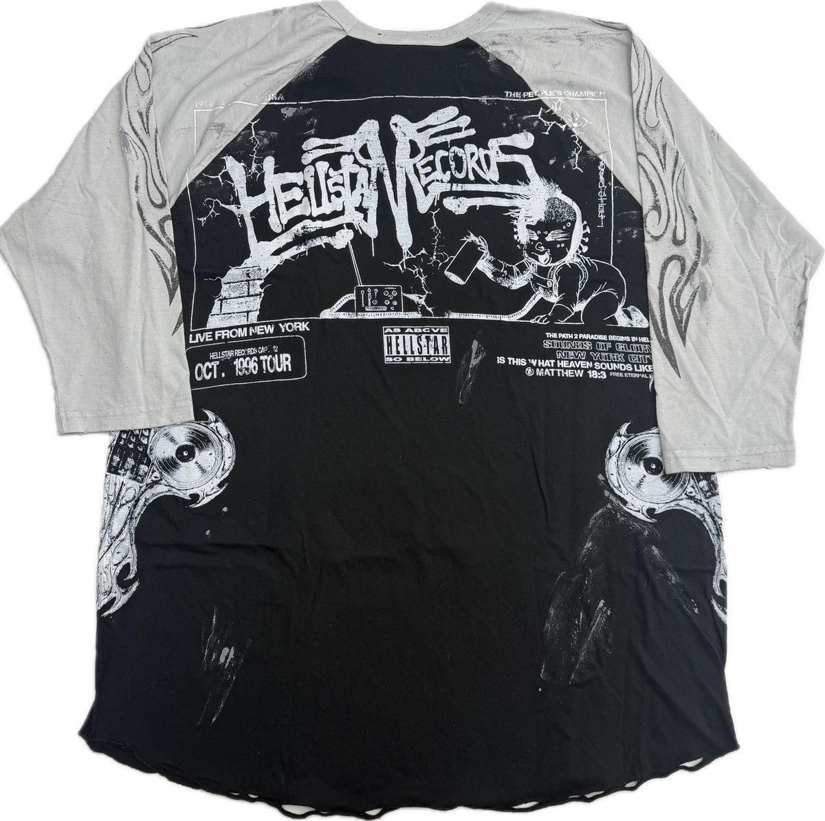 HELLSTAR Hellstar Record Baby Long Sleeve T-shirt Size US XL / EU 56 / 4 - 4 Thumbnail