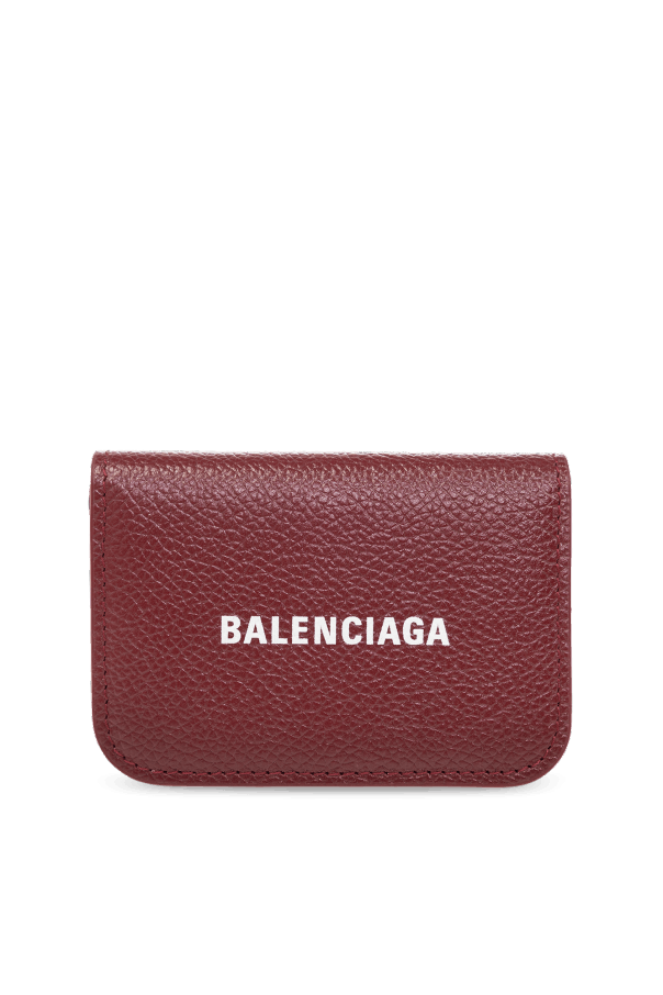 Balenciaga o1mt1gz1224 Size: OS / Cash Mini Wallet in Burgundy Size ONE SIZE - 1 Thumbnail