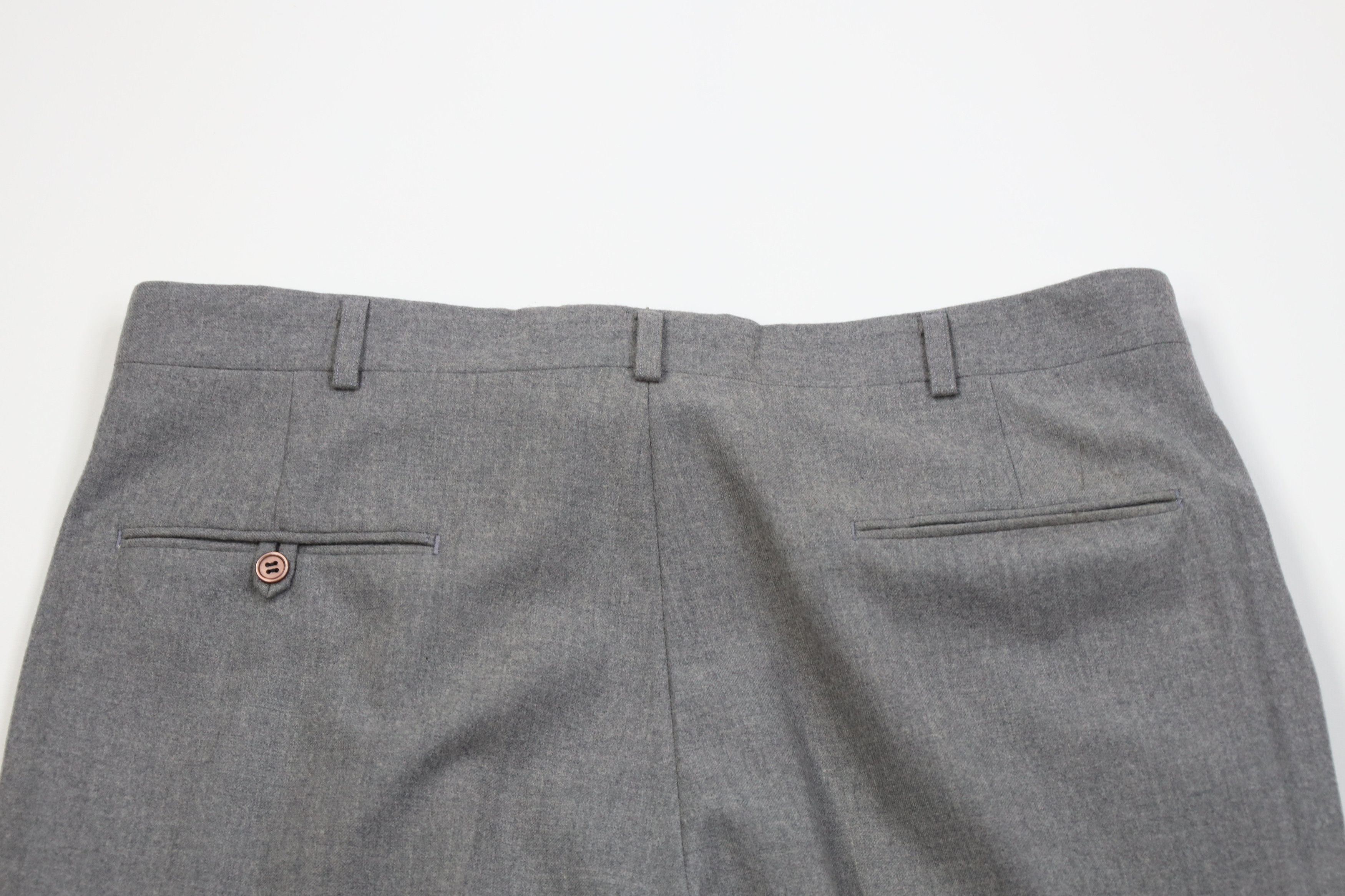 Vintage Vintage 70s Streetwear Wool Wide Leg Chino Pants Gray Size US 38 / EU 54 - 11 Thumbnail