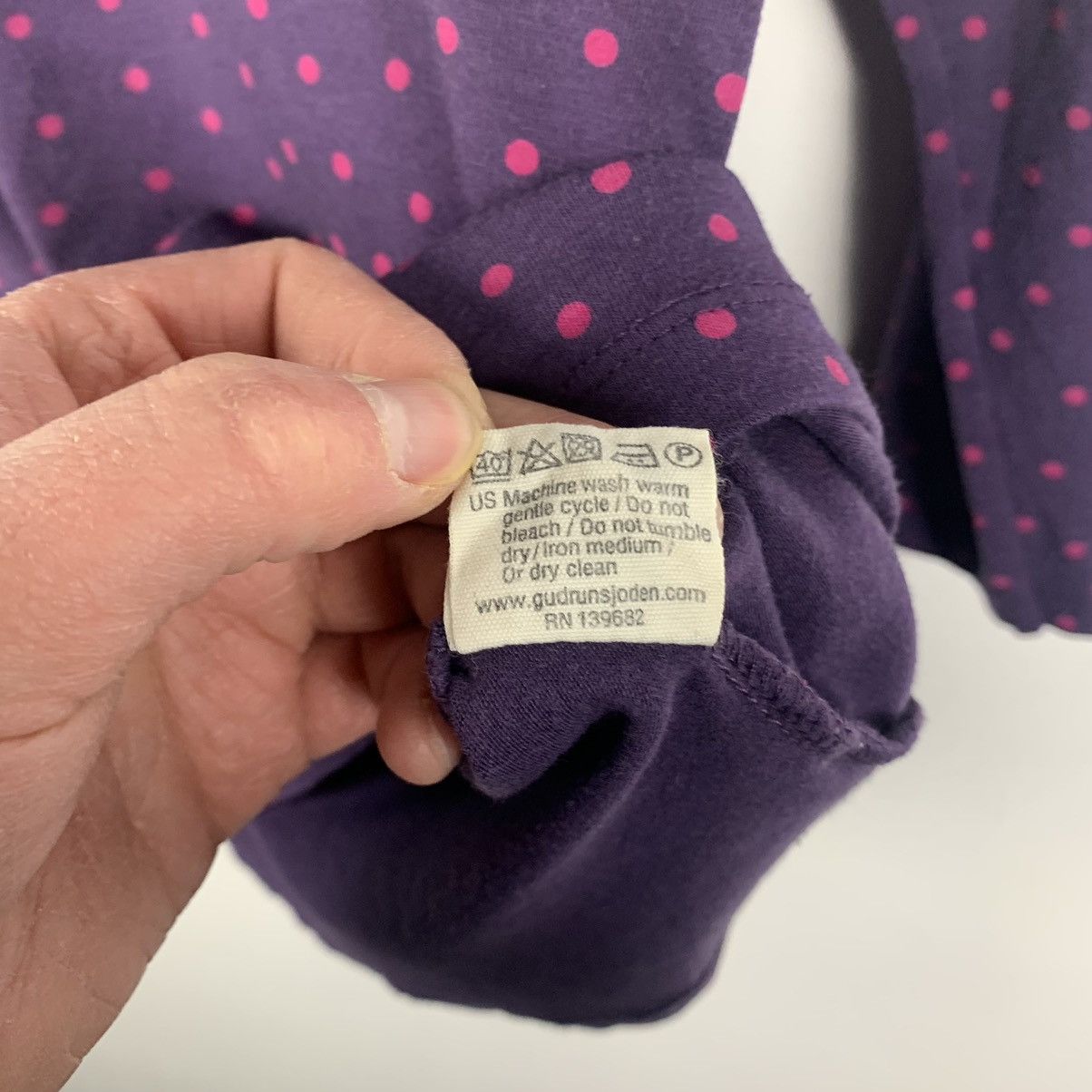 Gudrun Sjoden Gudrun Sjoden Polka Dot Long Sleeve T-Shirt Size S Purple Size S / US 4 / IT 40 - 10 Thumbnail