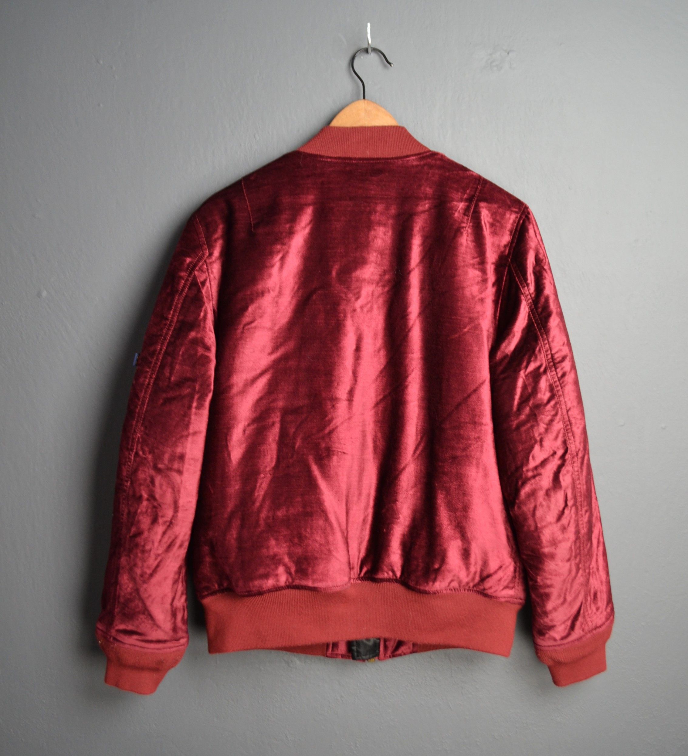 Alpha Industries Alpha Industries L Velvet Red Burgundy MA-1 Bomber Size US L / EU 52-54 / 3 - 2 Thumbnail