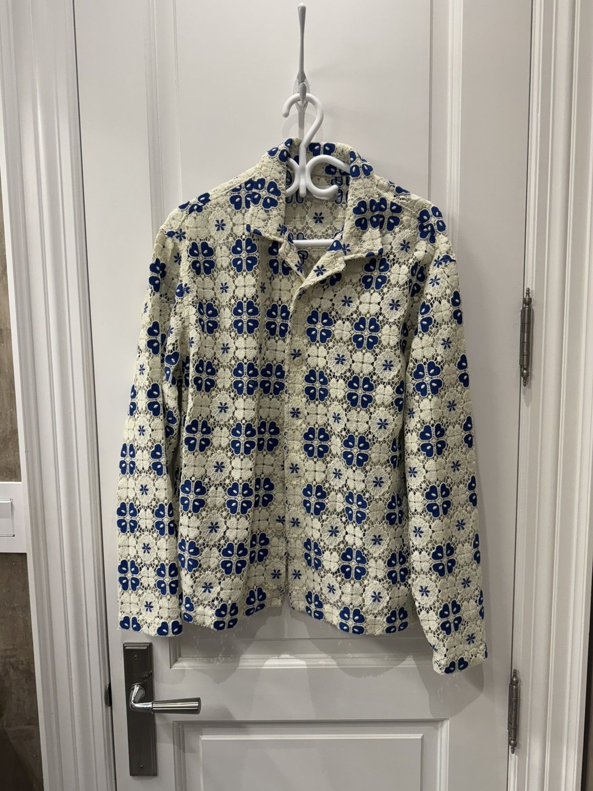 Kith x Dress Shirt x White x Blue x Medium
