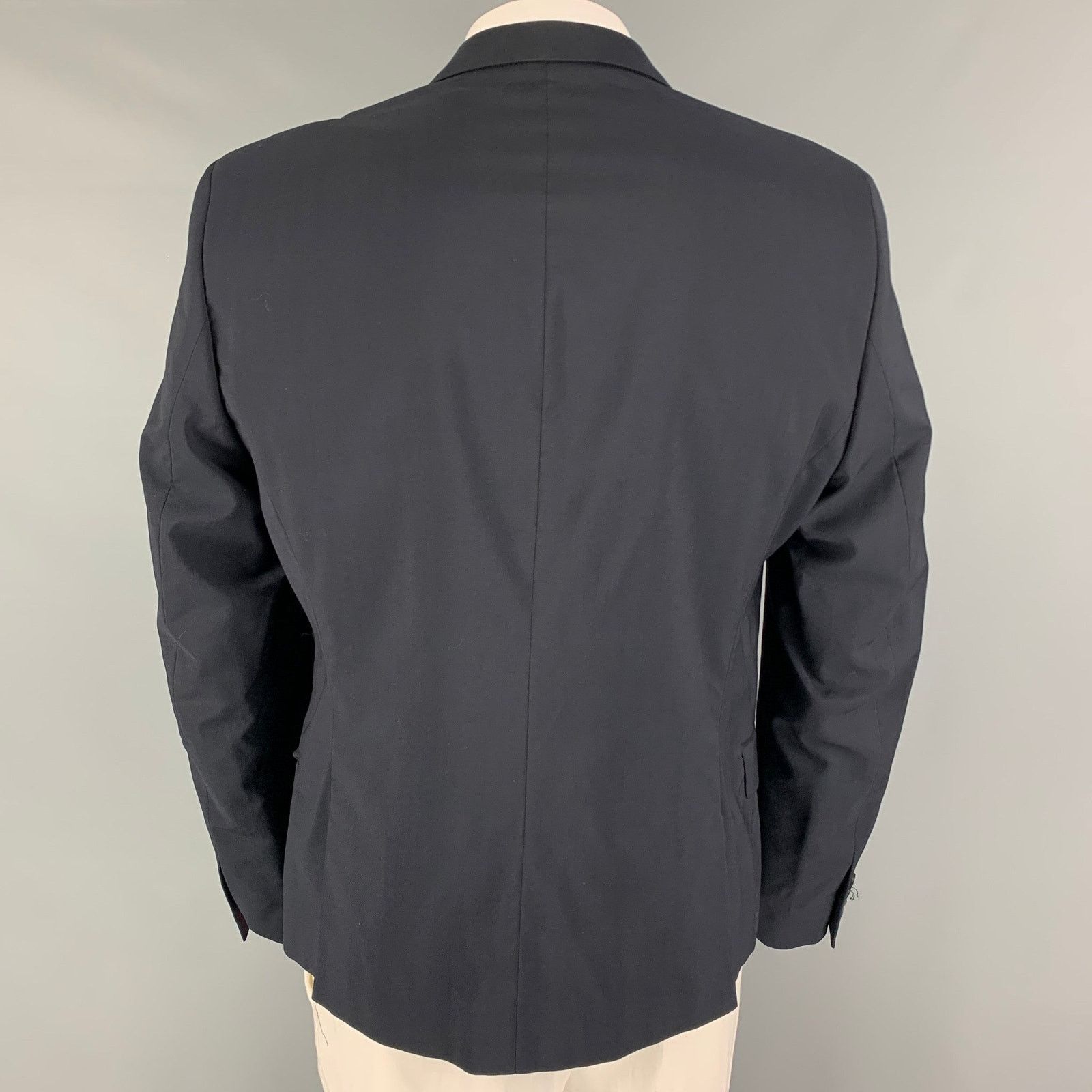 The Kooples THE KOOPLES Size 44 Navy Wool Notch Lapel Sport Coat Size 44R - 3 Thumbnail