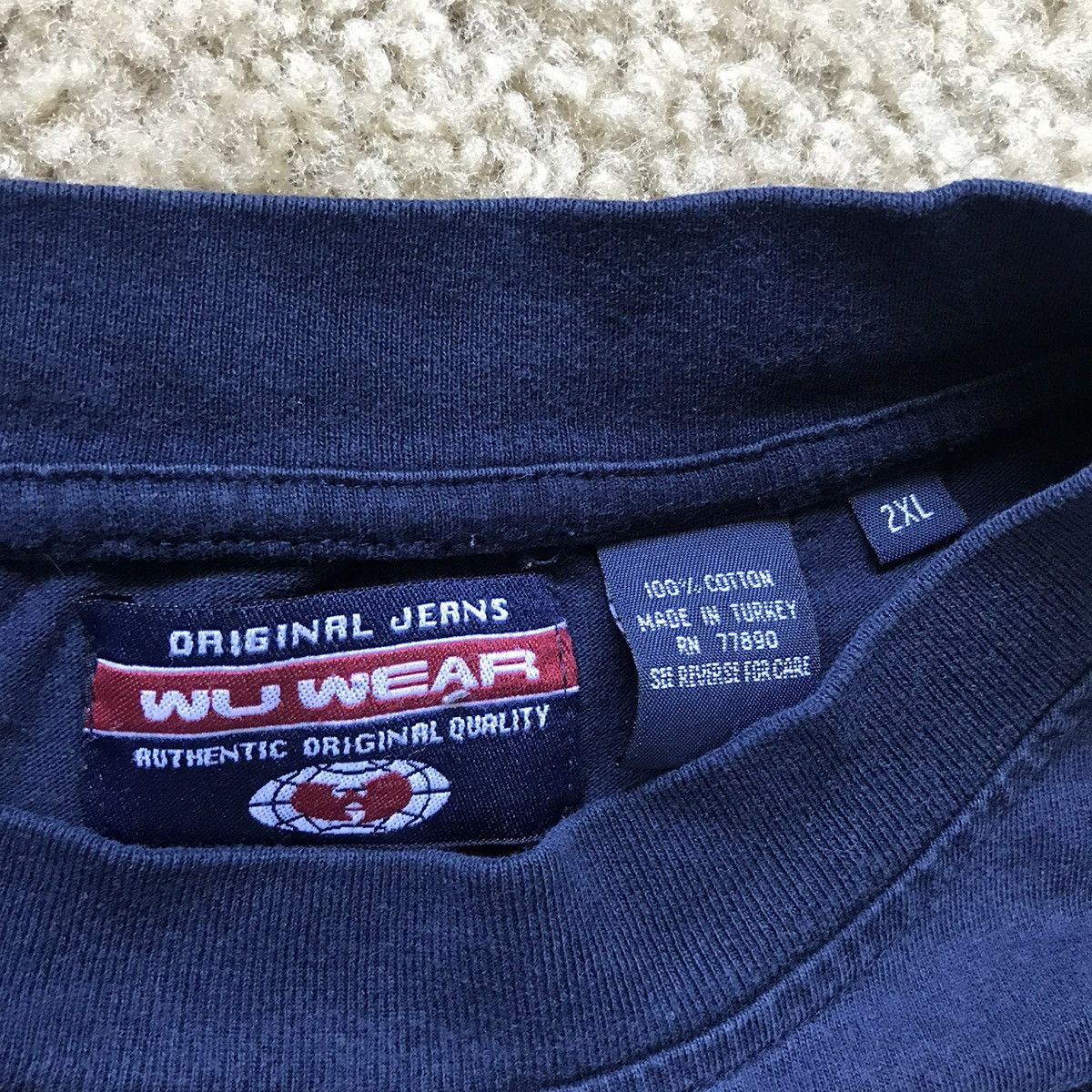 Wu-Tang Clan 🔴Wu-Wear Shirt Size 2XL Wu-Tang Vintage Navy Blue Rare Rza Size US XXL / EU 58 / 5 - 4 Thumbnail