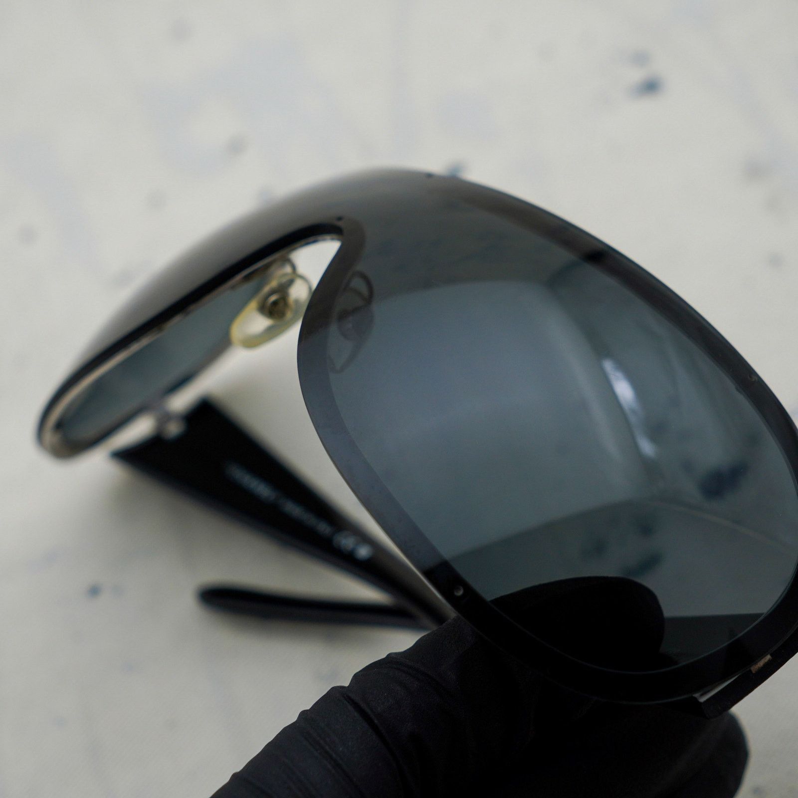 Chanel Vintage chanel 4148 black crystal cc logo shield sunglasses Size ONE SIZE - 10 Thumbnail