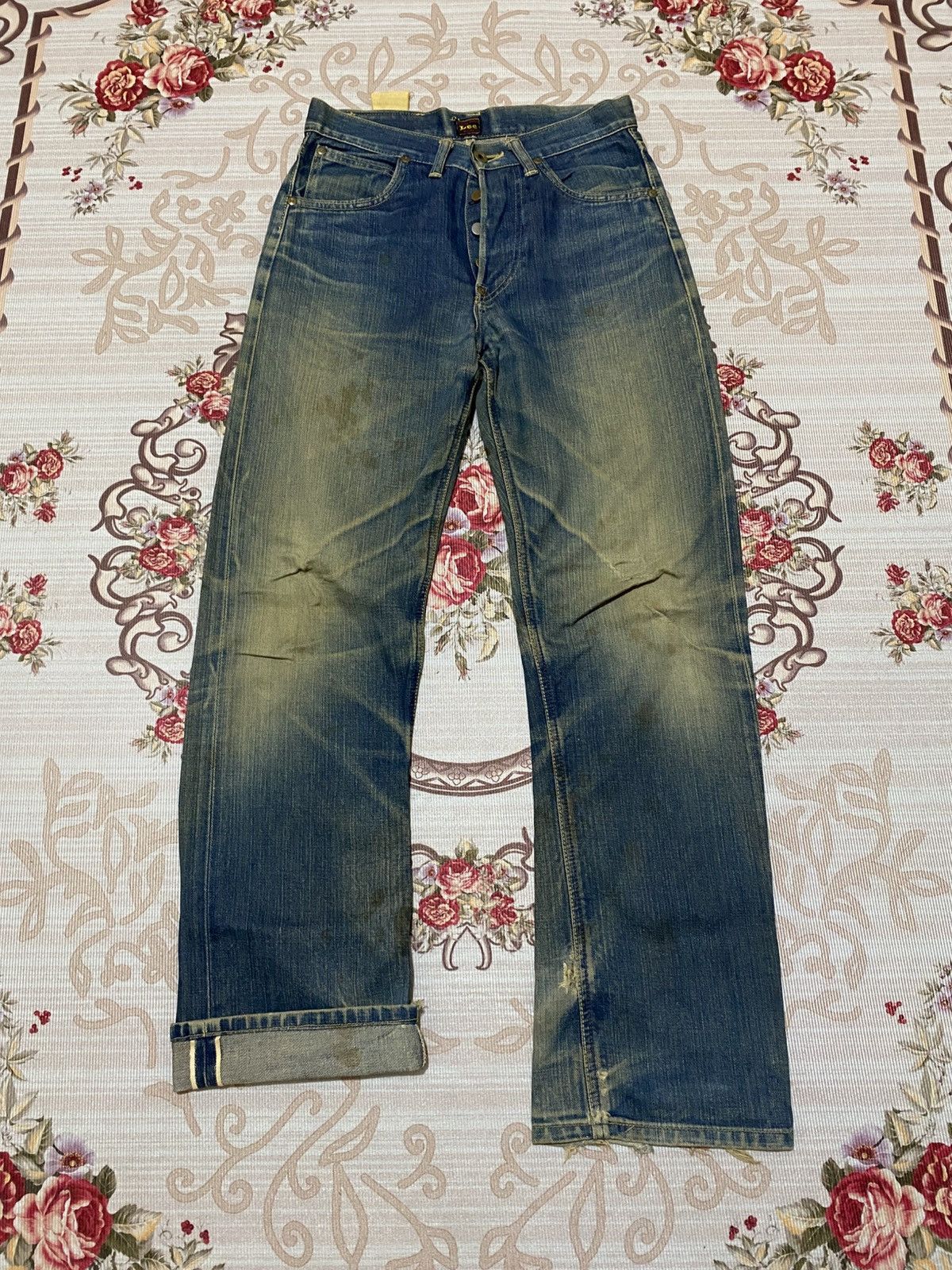 Lee 40s Repro Lee Cowboy Distressed Selvedge Denim Size US 29 - 1 Thumbnail