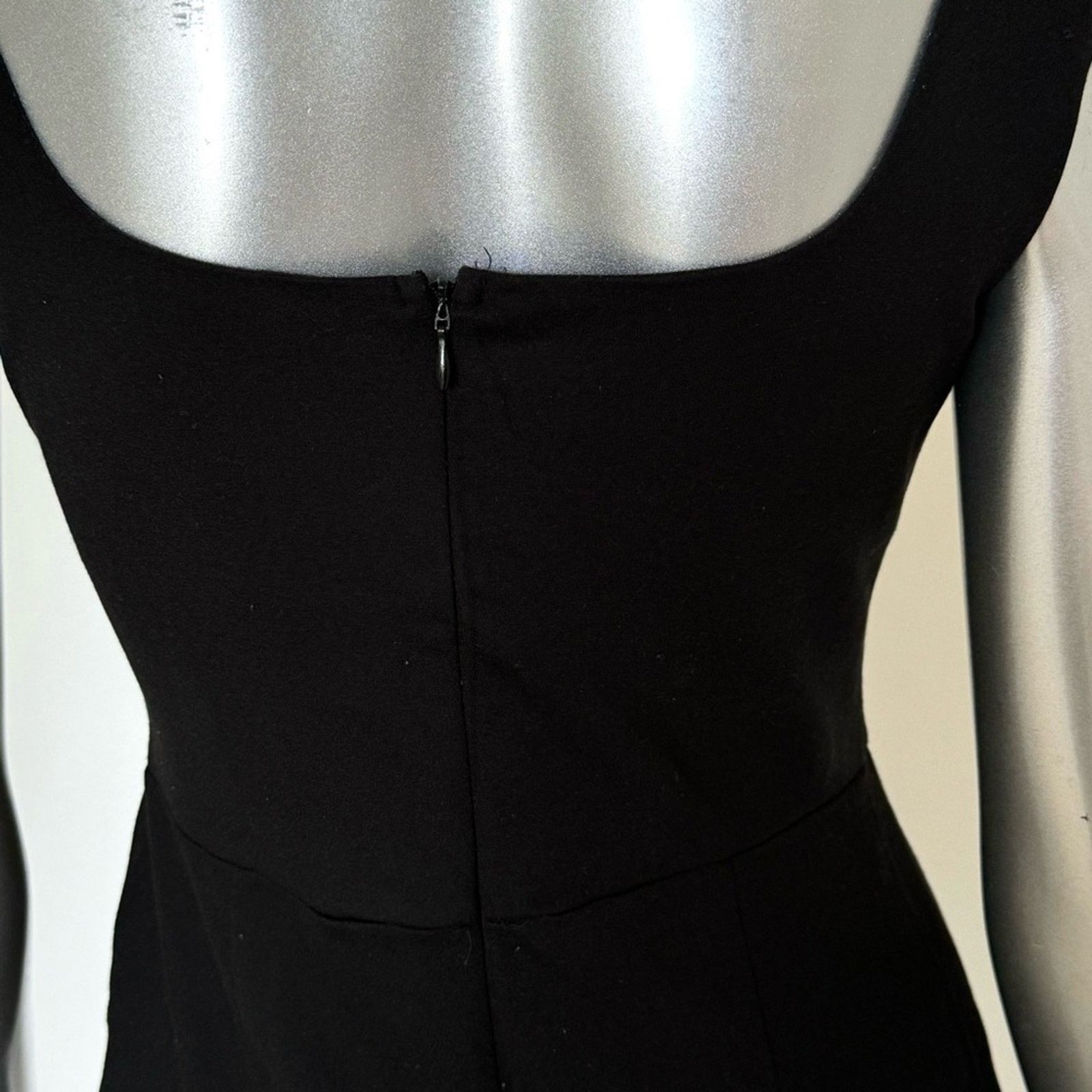 AQUARAMA AQUA Black Scalloped neckline dress, Size L Size L / US 10 / IT 46 - 3 Thumbnail