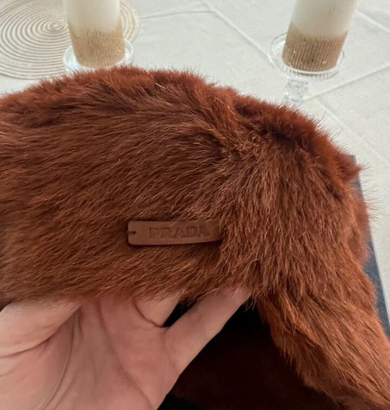 Prada Prada Real Fur Cap Size ONE SIZE - 2 Thumbnail