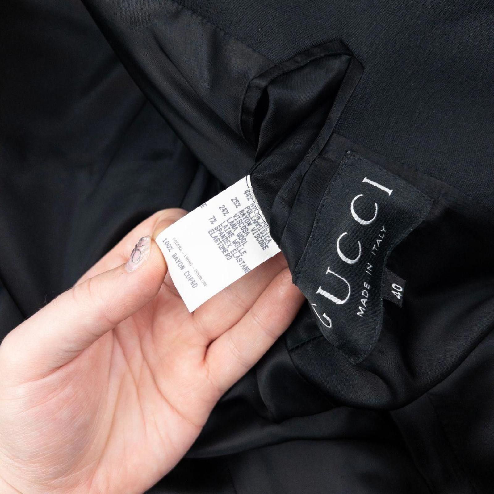 Gucci Vintage 90s Gucci By Tom Ford Zip Up Longline Jacket Size M Size US M / EU 48-50 / 2 - 5 Thumbnail