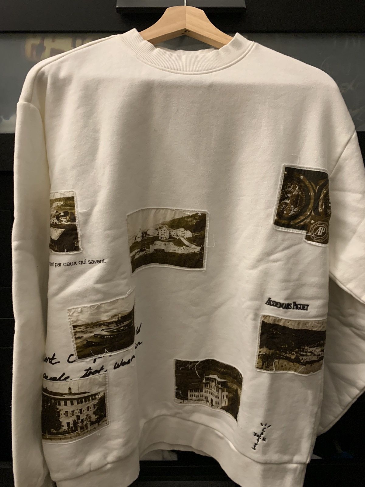 image of Cactus Jack X Audemars Piguet Vintage Crewneck in White, Men's (Size Medium)