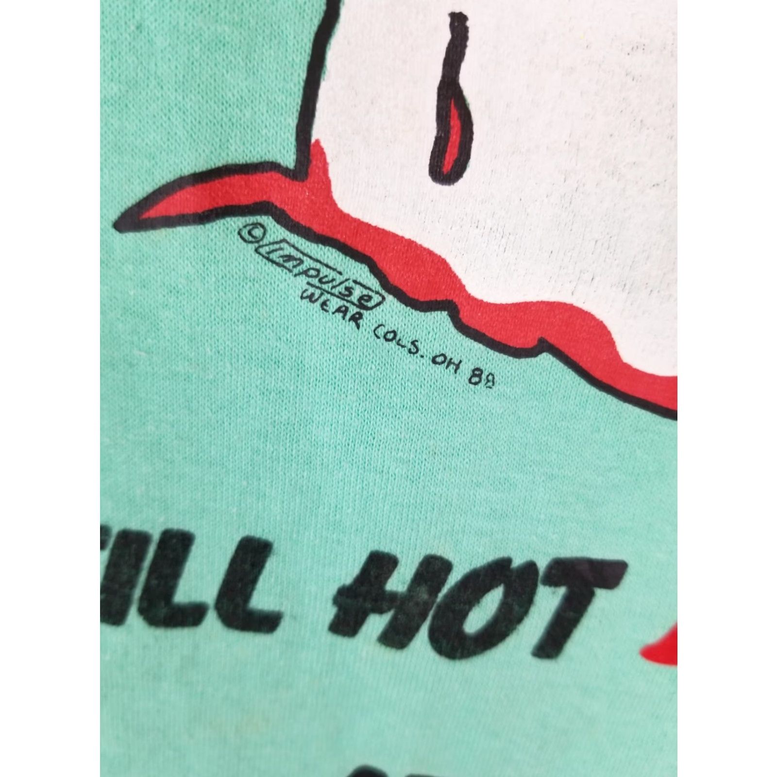 Vintage VINTAGE 88' STILL HOT AND SPICEY AFTER 50 YEARS SINGLE STITCH 50/50 T-SHIRT L Mens Green Cotton Short Sleeve Round Neck Size US L / EU 52-54 / 3 - 4 Thumbnail