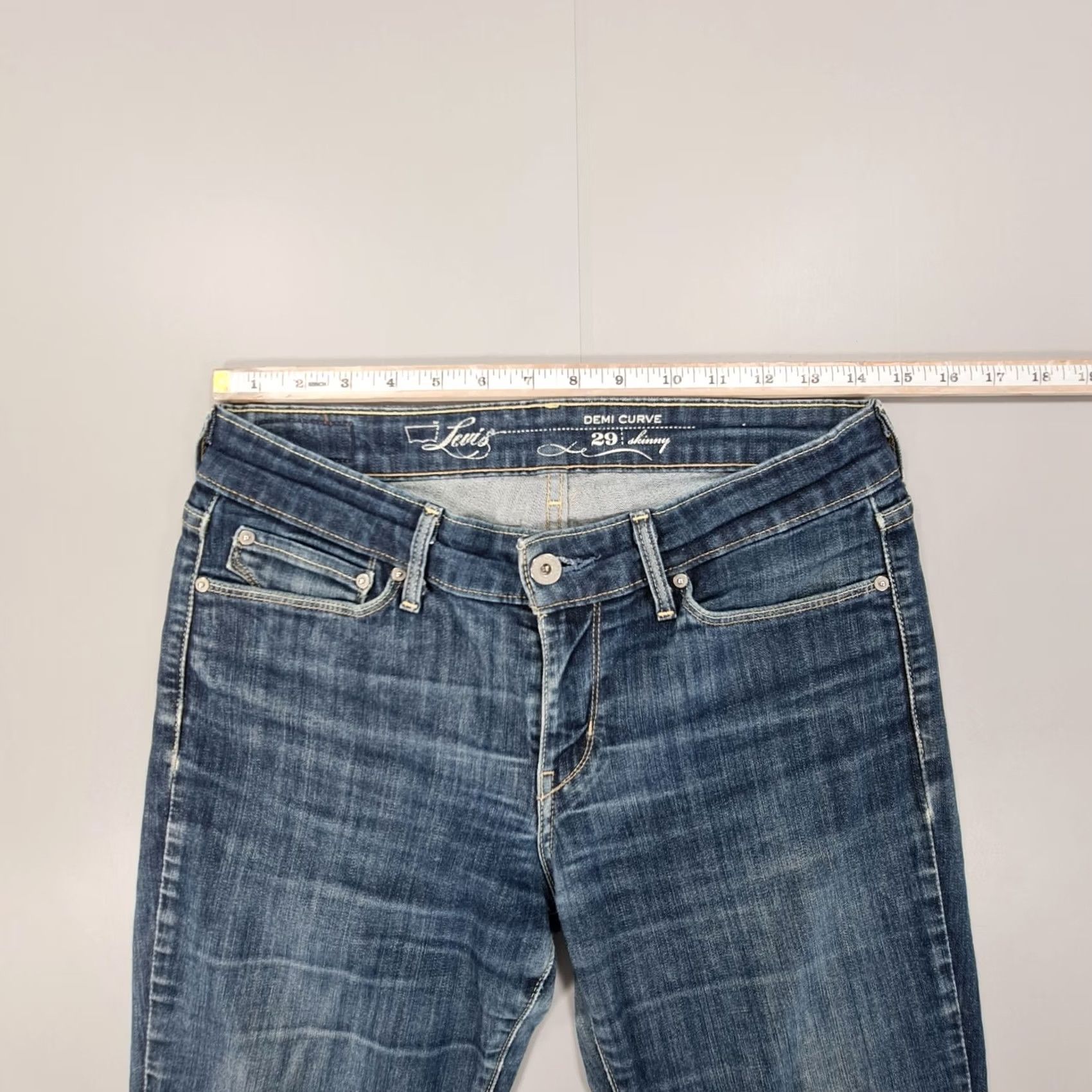 Levi's Levi's Womens Jeans Skinny Low Rise Stretch Denim Blue W29 L31 Size 29" - 5 Thumbnail