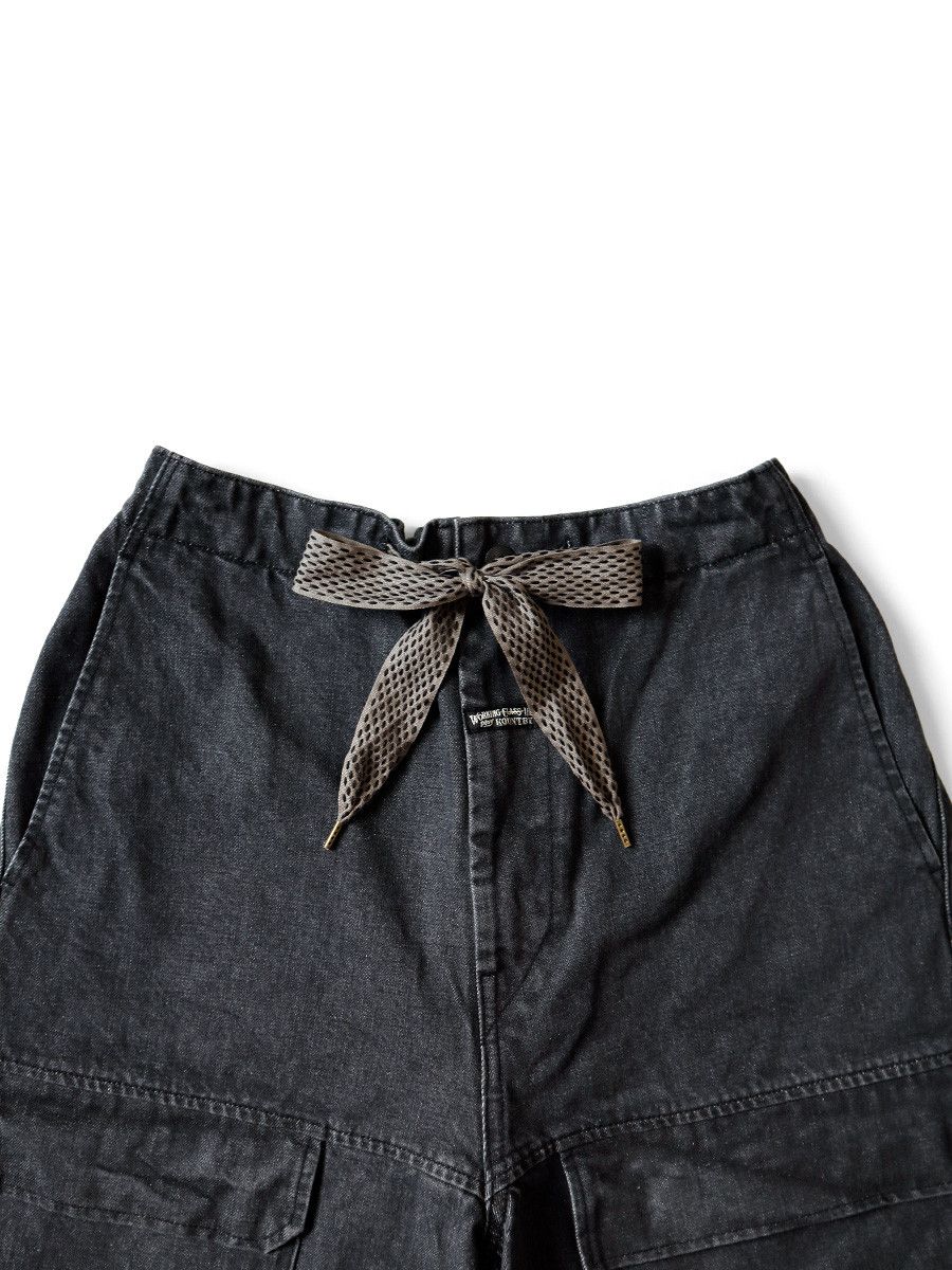 Kapital Kapital 14oz Black Denim Nouvelle Shuttle Shorts Size US 36 / EU 52 - 3 Thumbnail