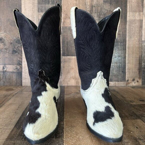 Dan Post Code West By Dan Post Hair On Hide Cowboy Boots Womens 8.5 M Size US 8.5 / IT 38.5 - 6 Thumbnail