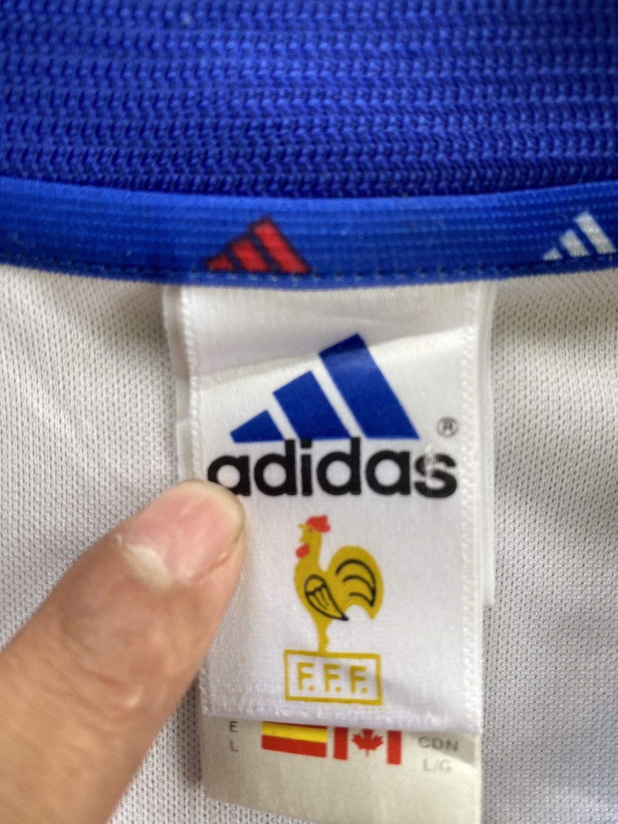 Adidas VINTAGE ADIDAS FRANCE JERSEY Size US L / EU 52-54 / 3 - 3 Thumbnail