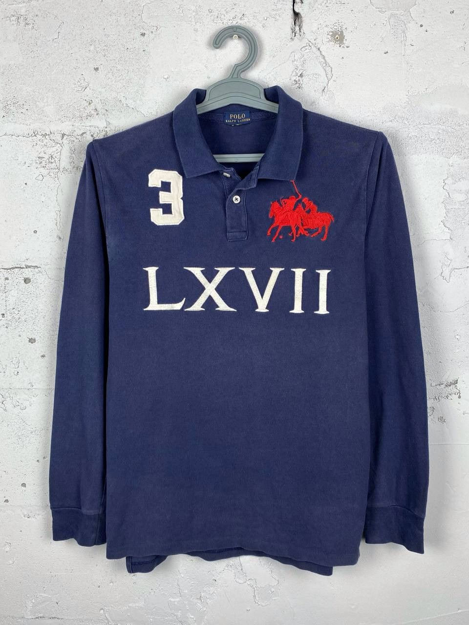 Polo Ralph Lauren × Rugby Ralph Lauren Vintage 90s Polo Ralph Lauren big pony long sleeve polo Size US S / EU 44-46 / 1 - 1 Thumbnail