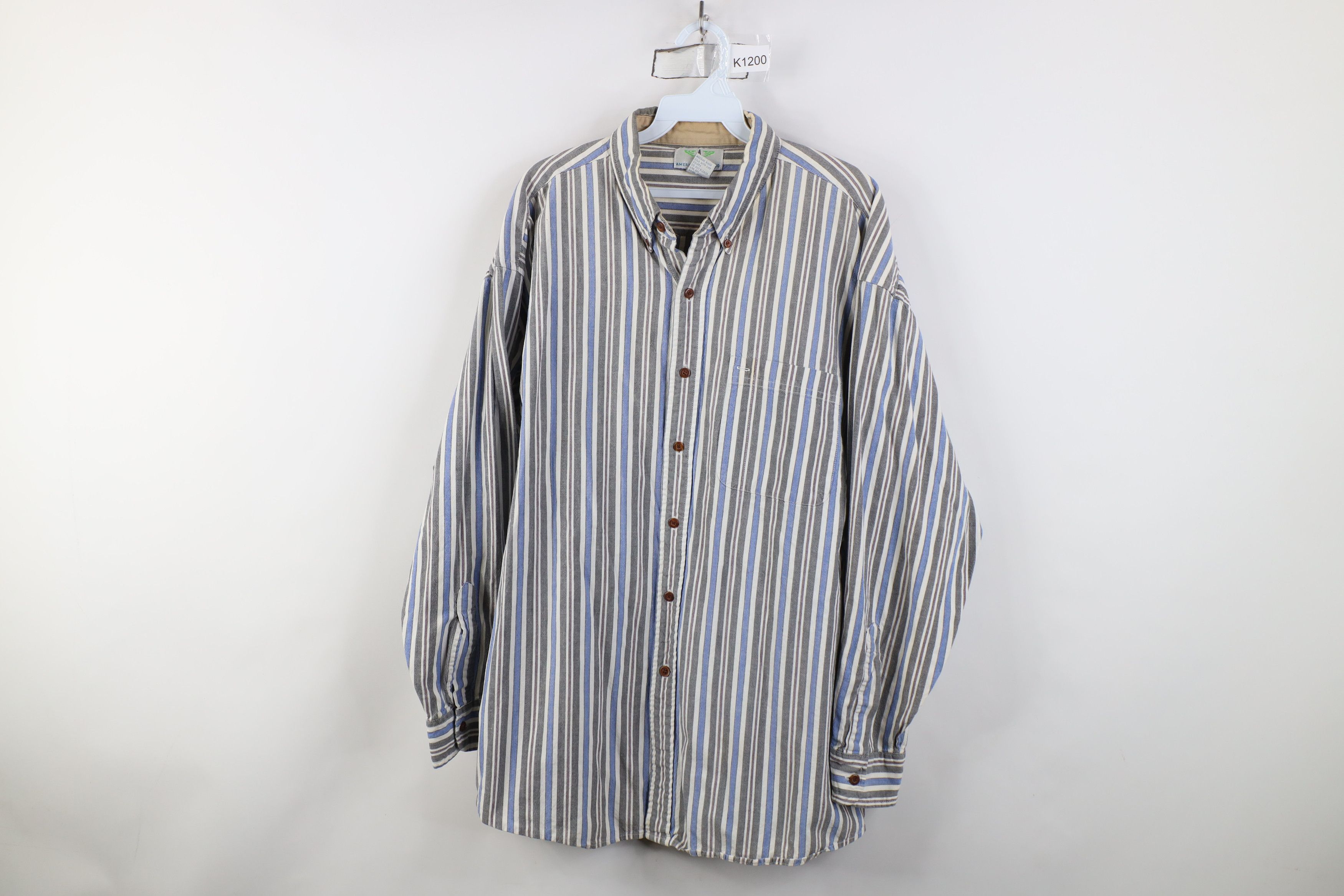 Vintage Vintage 90s Streetwear Block Collared Button Down Shirt Size US XL / EU 56 / 4 - 1 Thumbnail