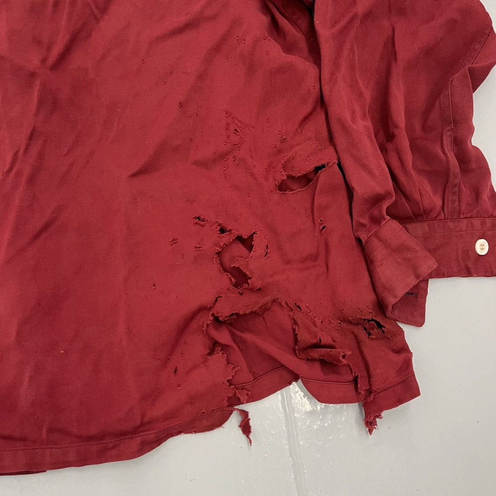 Other Vintage 50s Penney's Red Heavyweight Rayon Loop Collar Size US L / EU 52-54 / 3 - 4 Thumbnail