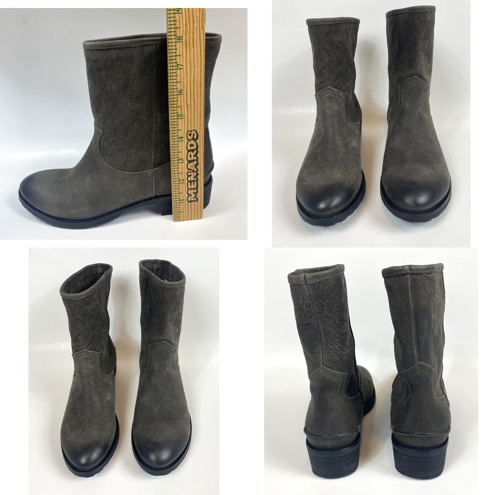 Vintage Carlo Pazolini Vera Gomma Leather Boots Women EU 37 US 6.5 Gray Boots, 100% Leather, Pull On, Italy, NWOB, Vera Gomma, Bootie Size US 7 / IT 37 - 8 Thumbnail