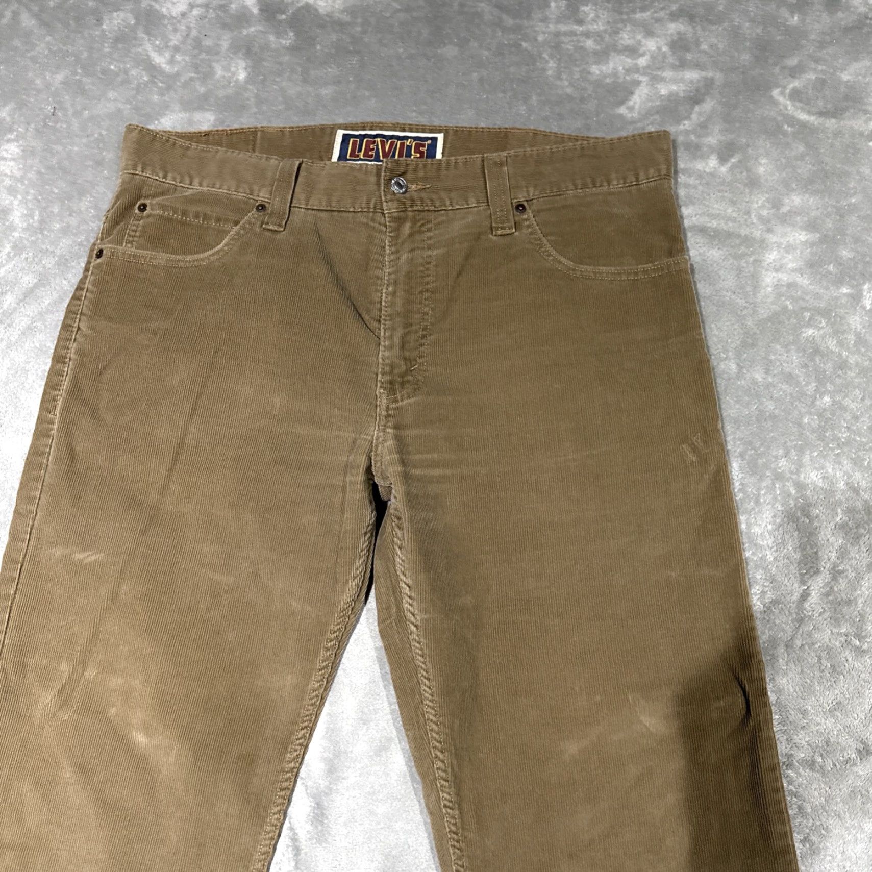 Levi's Levi's 549 Pants Men's 38x30 Brown Corduroy Jeans Straight leg Low Loose Mid Rise 5-Pocket Zip Wash Cotton Regular Inseam 30" (All Seasons) Mens Size US 38 / EU 54 - 2 Thumbnail