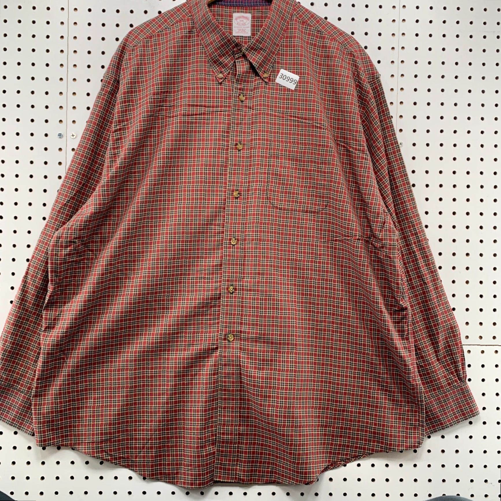 Brooks Brothers Brooks Brothers Button-Down Shirt Mens 2XL Red Plaid Long Sleeve Cotton Button-Up Shirt 28X33.5 Size US XXL / EU 58 / 5 - 6 Thumbnail