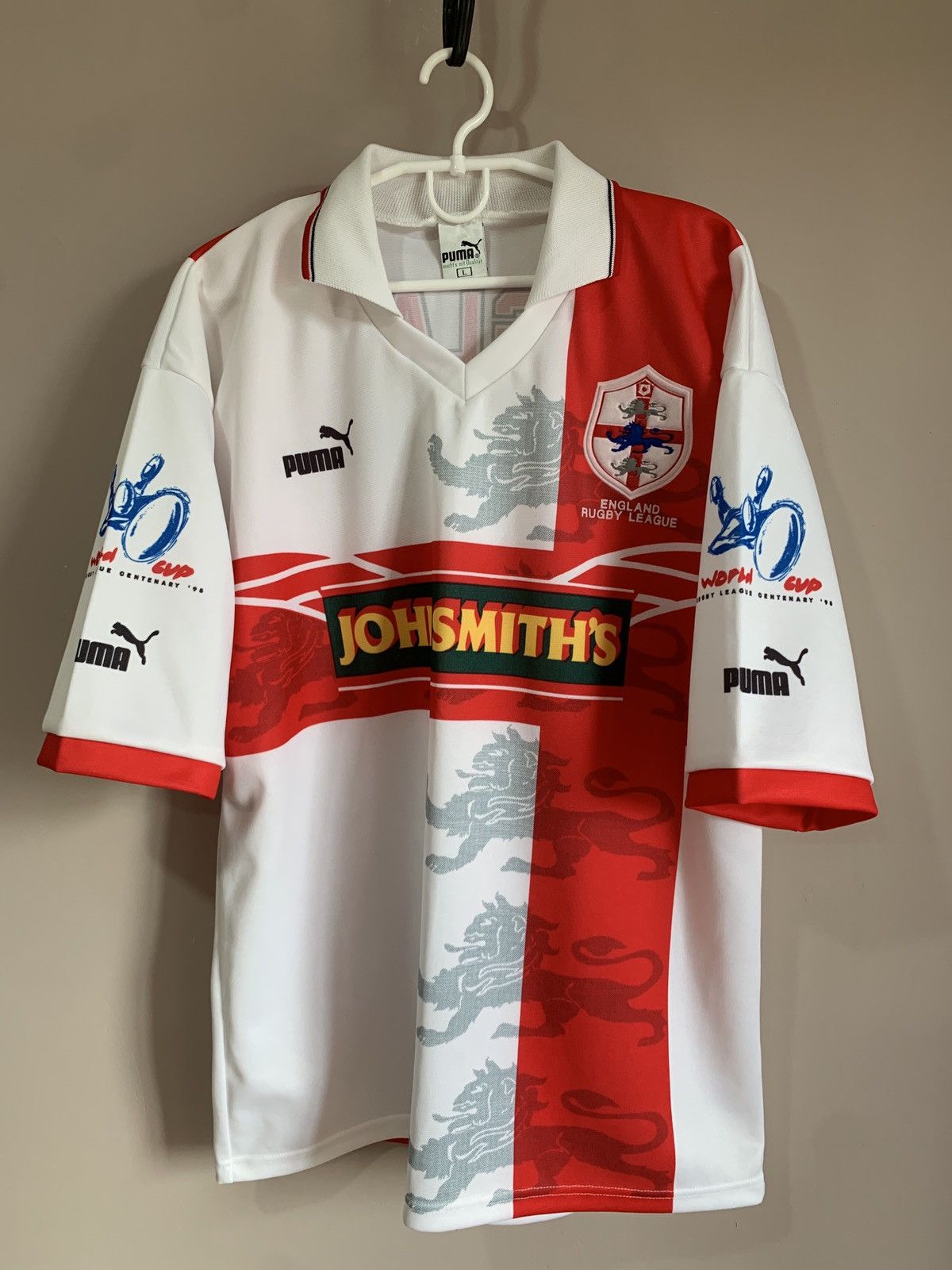 Puma × Vintage England 1995 Home Rugby League Shirt Puma Jersey Size L Size US L / EU 52-54 / 3 - 1 Thumbnail