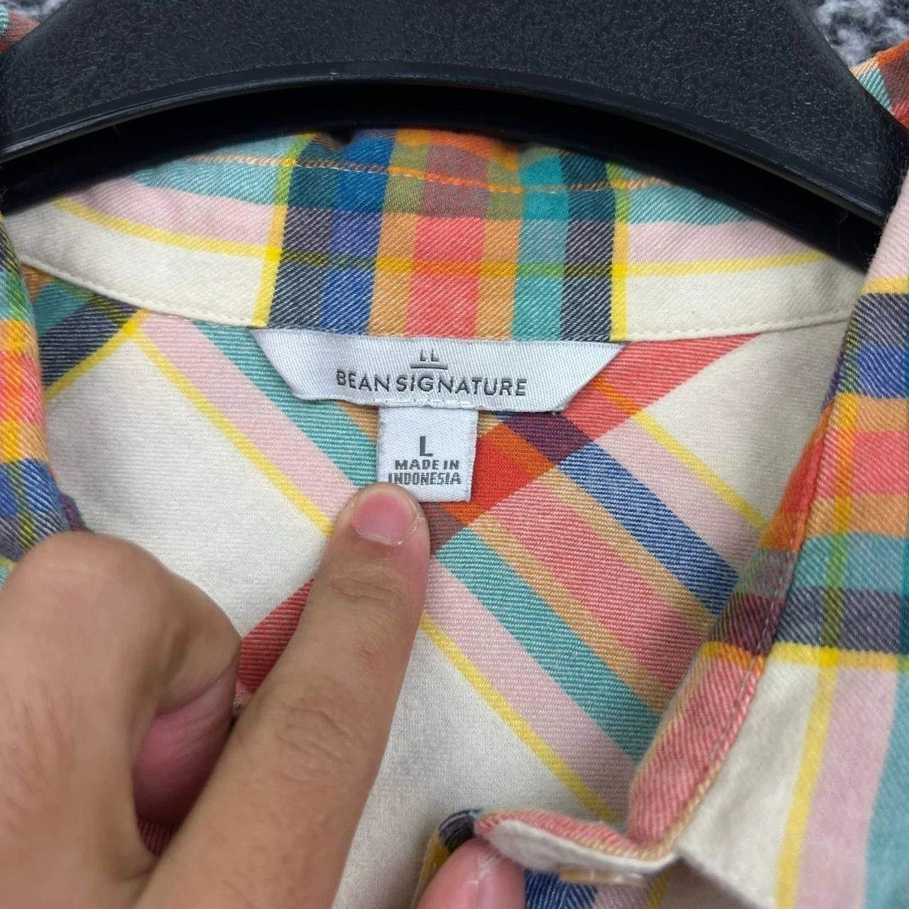L.L. Bean L.L. Bean Button Up Shirt Flannel Plaid Long Sleeve Cotton L Size US L / EU 52-54 / 3 - 3 Thumbnail
