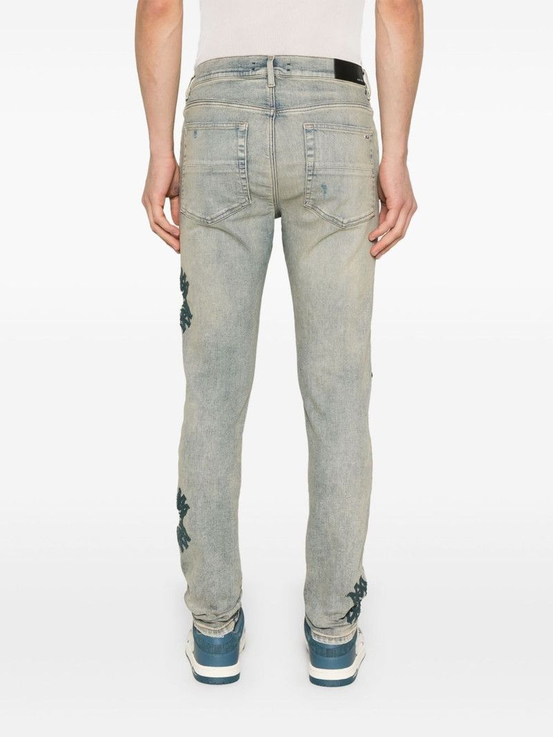 Amiri o1orln1125 MA Quad Appliqué Jeans in Blue Size US 32 / EU 48 - 4 Thumbnail