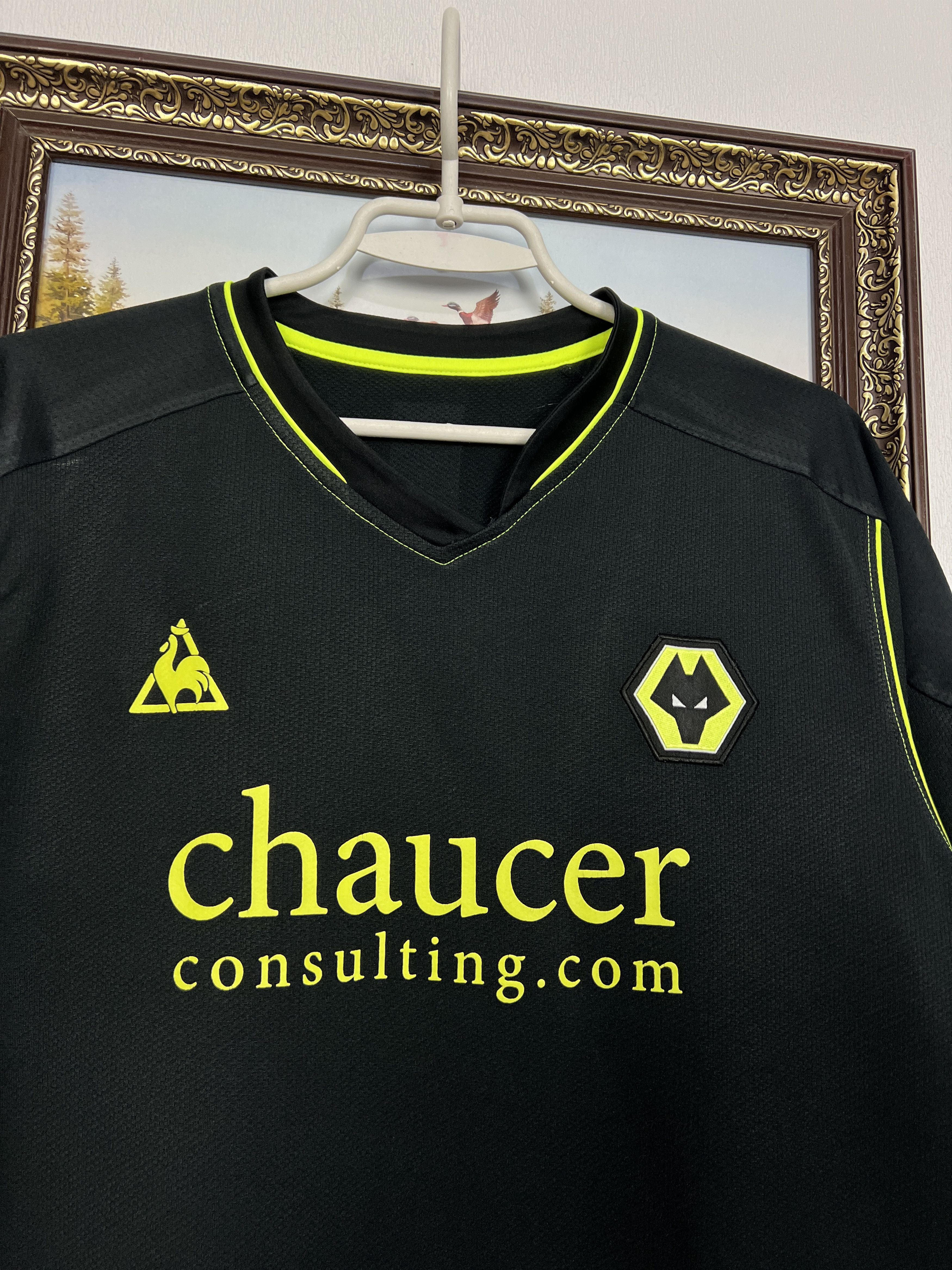 Le Coq Sportif Wolverhampton Wanderers Wolves football shirt Soccer Jersey Size US L / EU 52-54 / 3 - 3 Thumbnail