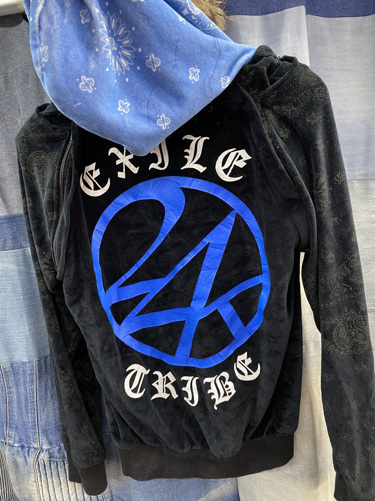 velvet fur hoodie 24karats paisley velvet