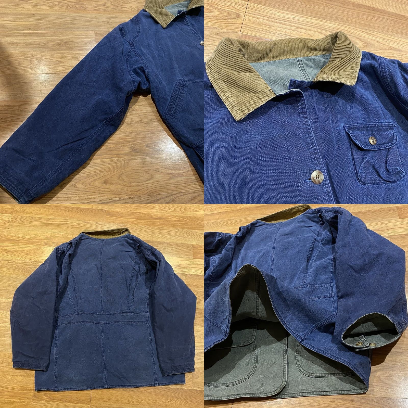 Carhartt VINTAGE Oakton Limited Reversible Barn Chore Jacket Carhartt Detroit Sun Faded L Denim Jacket Large BLUE OR GREEN 1980s Mens Size US L / EU 52-54 / 3 - 10 Thumbnail