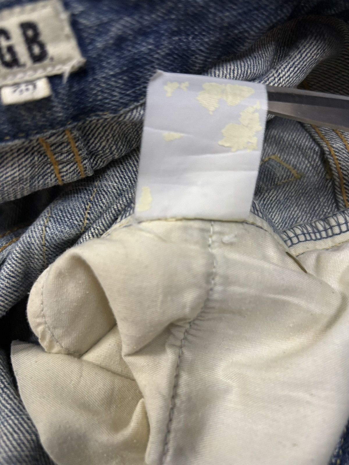 Le Grande Bleu (L.G.B.) Le Grande Bleu L.G.B. Wolfcut Flare Distressed Jeans Size US 29 - 19 Thumbnail
