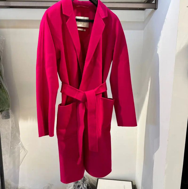 Max Mara MaxMara Pink Wool Ladies Coat 0089 Size M / US 6-8 / IT 42-44 - 1 Thumbnail
