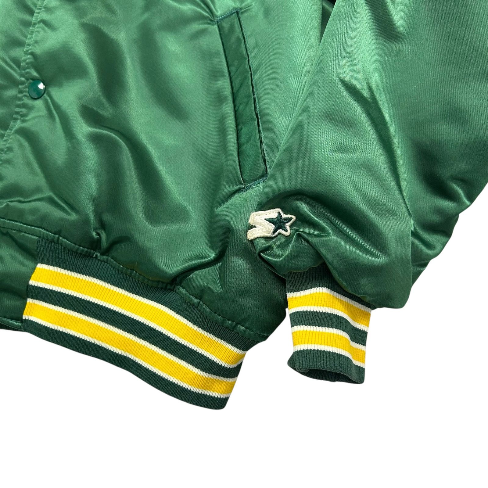 MLB VTG 90s OAKLAND ATHLETICS A's STARTER SATIN JACKET BIG LOGO Size US L / EU 52-54 / 3 - 5 Thumbnail