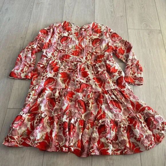 Zara Zara Sharon cocktail floral print mini dress small Size S / US 4 / IT 40 - 2 Thumbnail