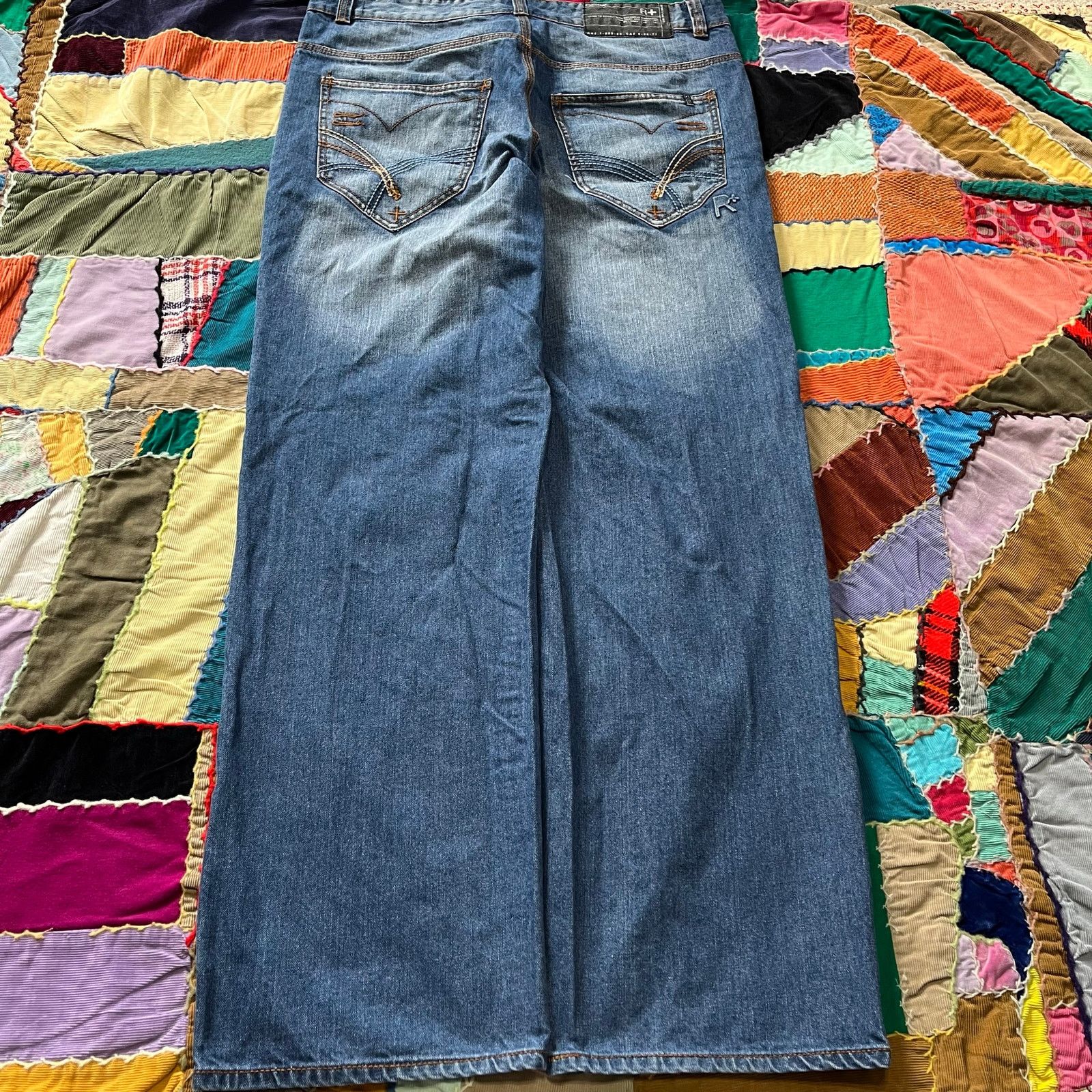 Rocawear Y2K Rocawear Baggy Faded Nicely Washed Embroidered Blue Jean Size US 38 / EU 54 - 2 Thumbnail