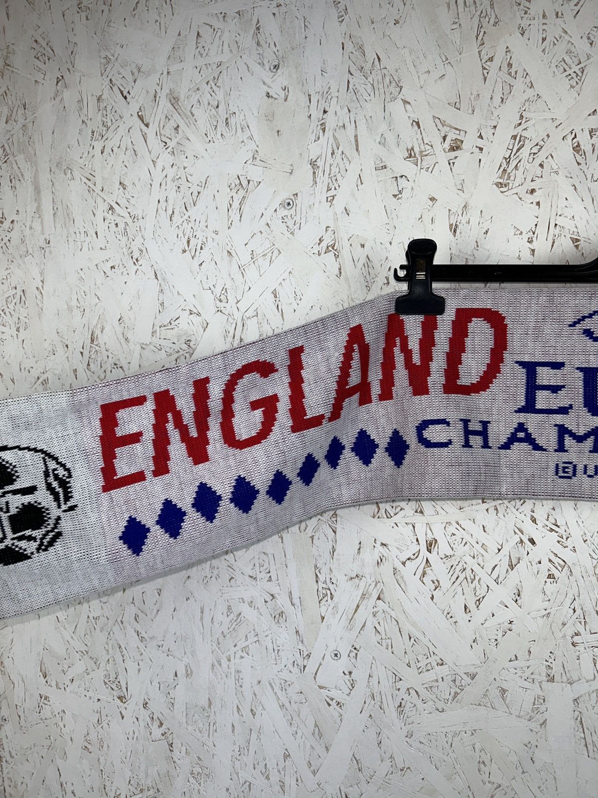 UEFA 90s Vintage UEFA 96 Euro 1996 England Fanwear Soccer Scarf Size ONE SIZE - 5 Thumbnail