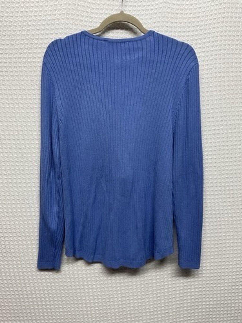 Soft Surroundings Soft Surroundings Blue Zip Valentina V-Neck Sweater Women XL Size XL / US 12-14 / IT 48-50 - 5 Thumbnail