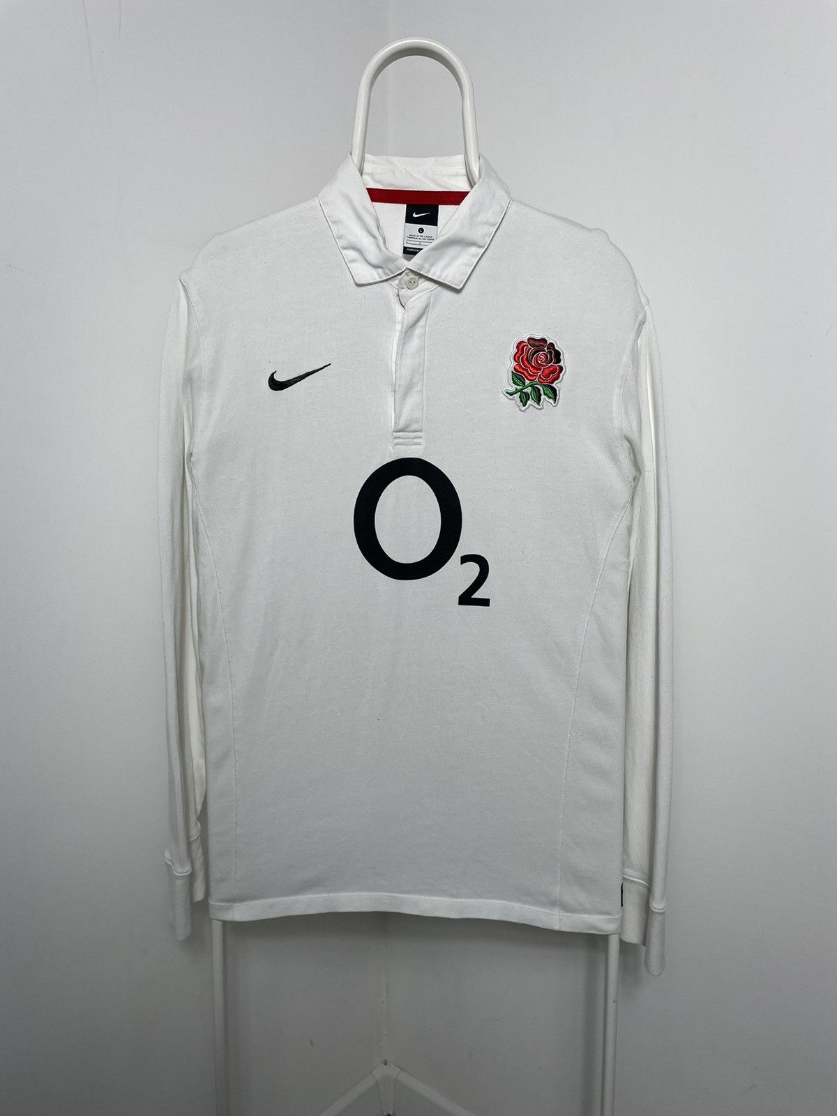 Nike × Vintage Vintage 00’s Nike England Rugby White Size US L / EU 52-54 / 3 - 5 Thumbnail