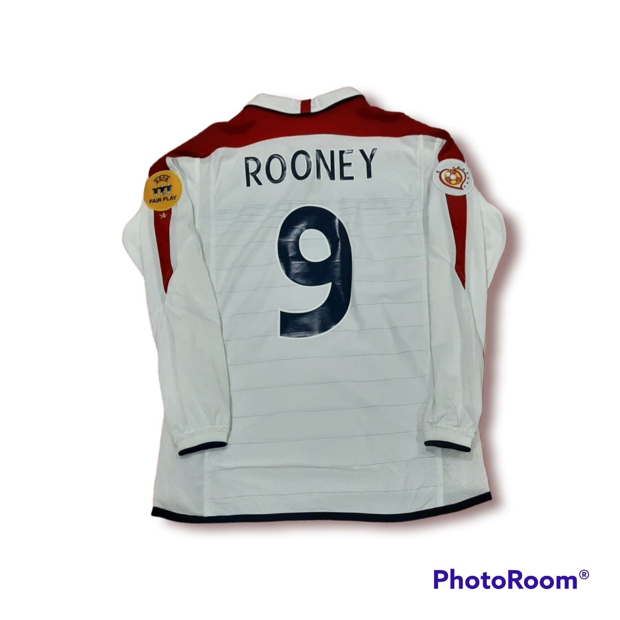 Umbro England Umbro Home Jersey Euro 2004,Size Small ,ROONEY#9 Size US S / EU 44-46 / 1 - 2 Thumbnail